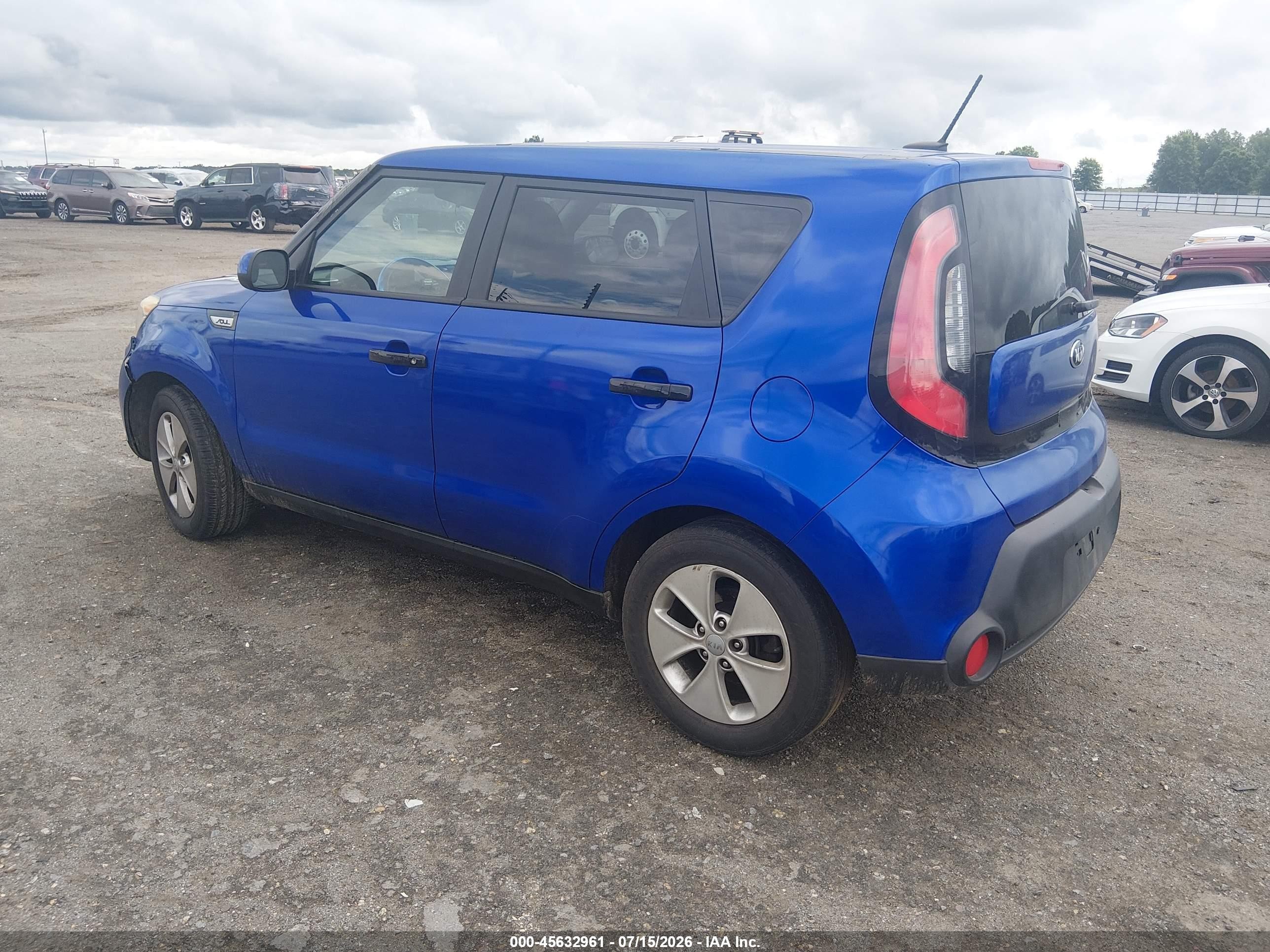 2015 Kia Soul   Синий vin: KNDJN2A2XF7208792