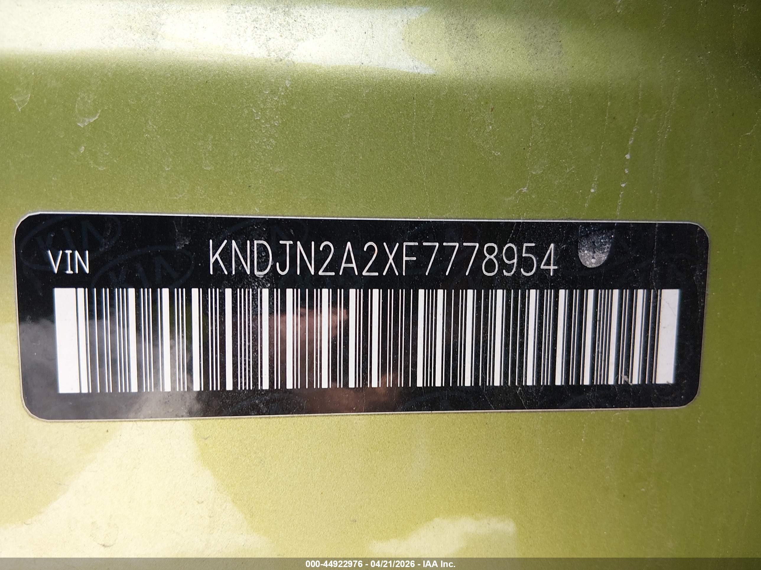 2015 Kia Soul   Green vin: KNDJN2A2XF7778954