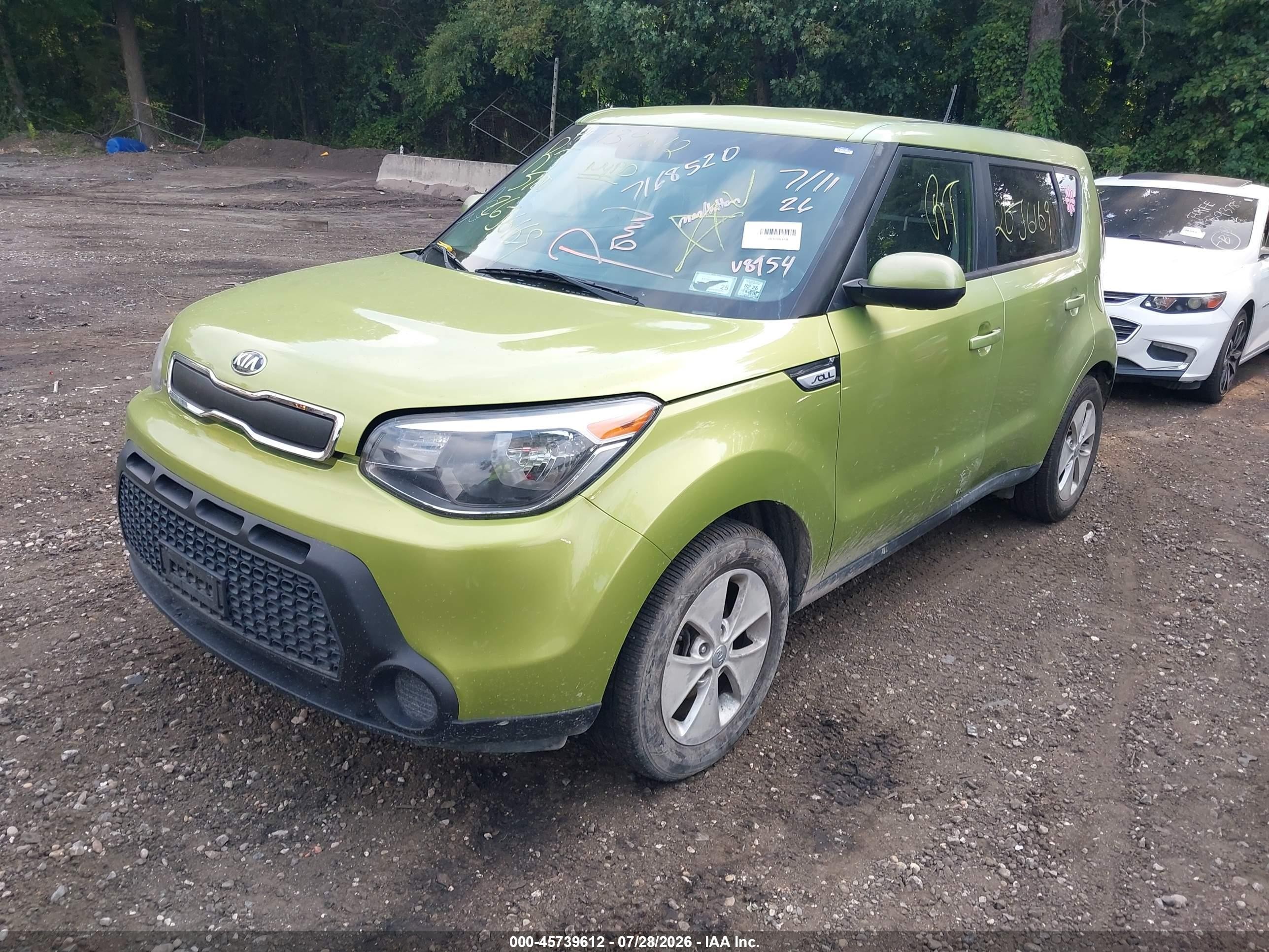 2015 Kia Soul   Green vin: KNDJN2A2XF7778954