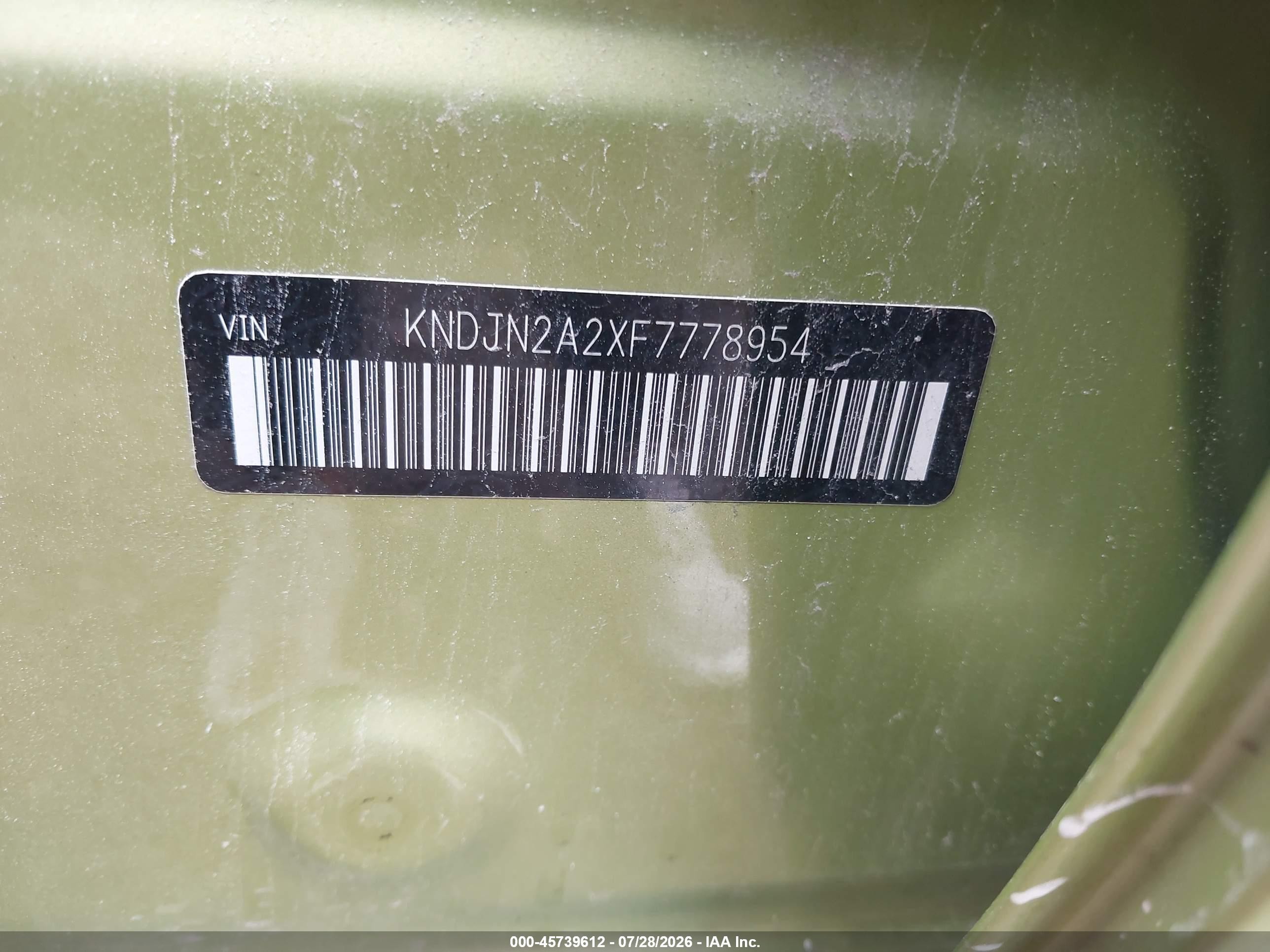 2015 Kia Soul   Green vin: KNDJN2A2XF7778954