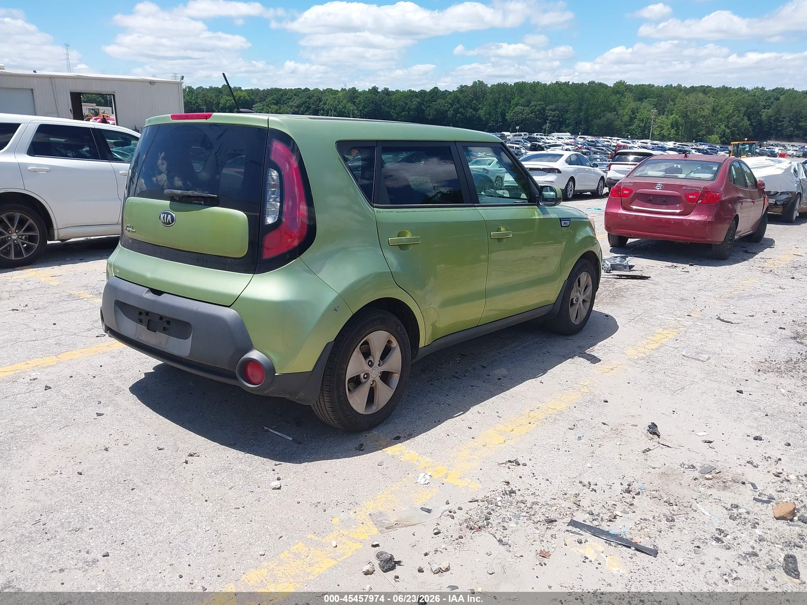 2015 Kia Soul   Green vin: KNDJN2A2XF7779652