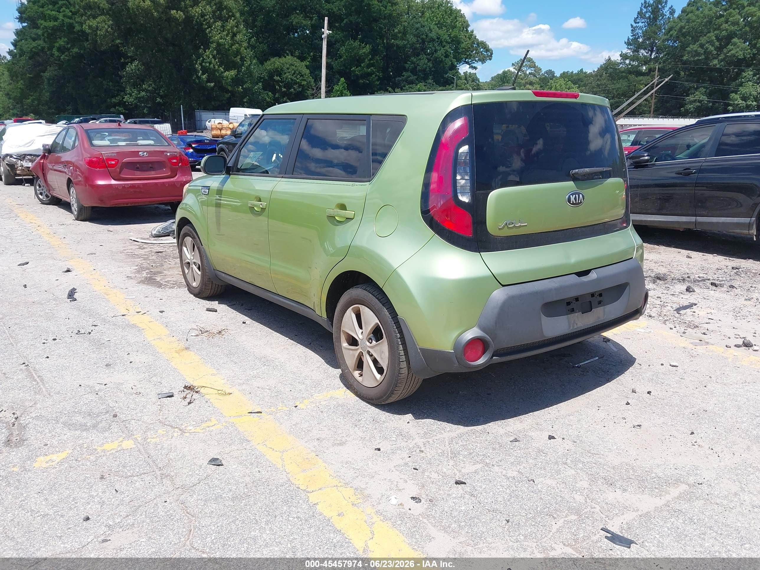 2015 Kia Soul   Green vin: KNDJN2A2XF7779652
