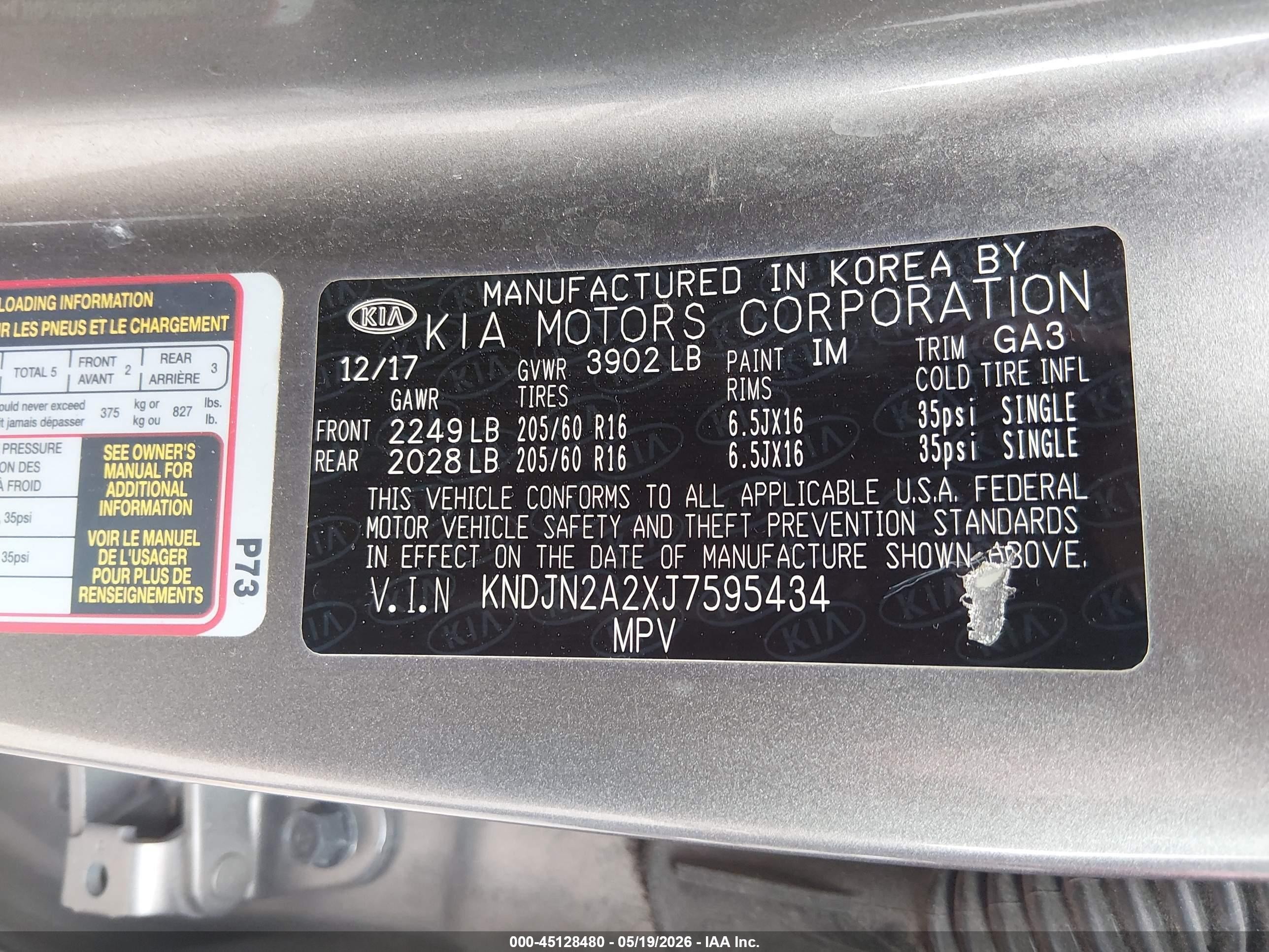 2018 Kia Soul   Pewter vin: KNDJN2A2XJ7595434