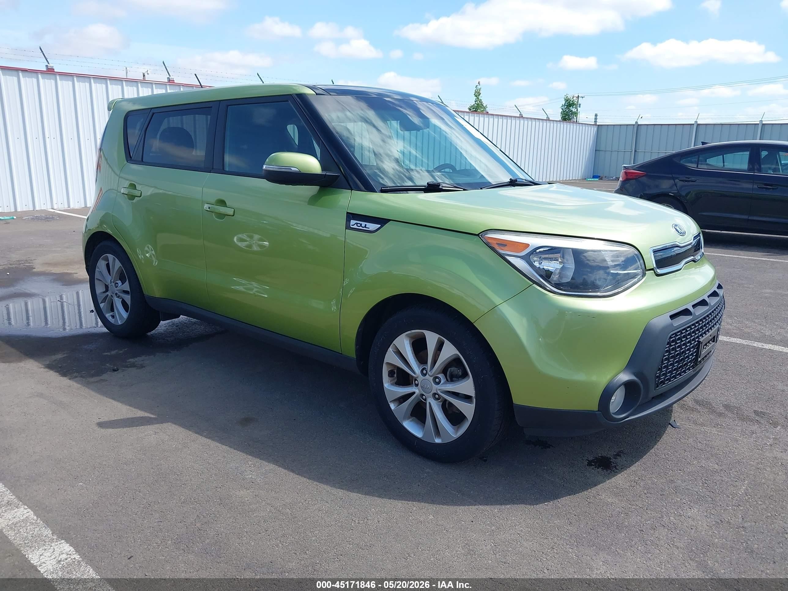 2014 Kia Soul + Зеленый vin: KNDJP3A51E7739310