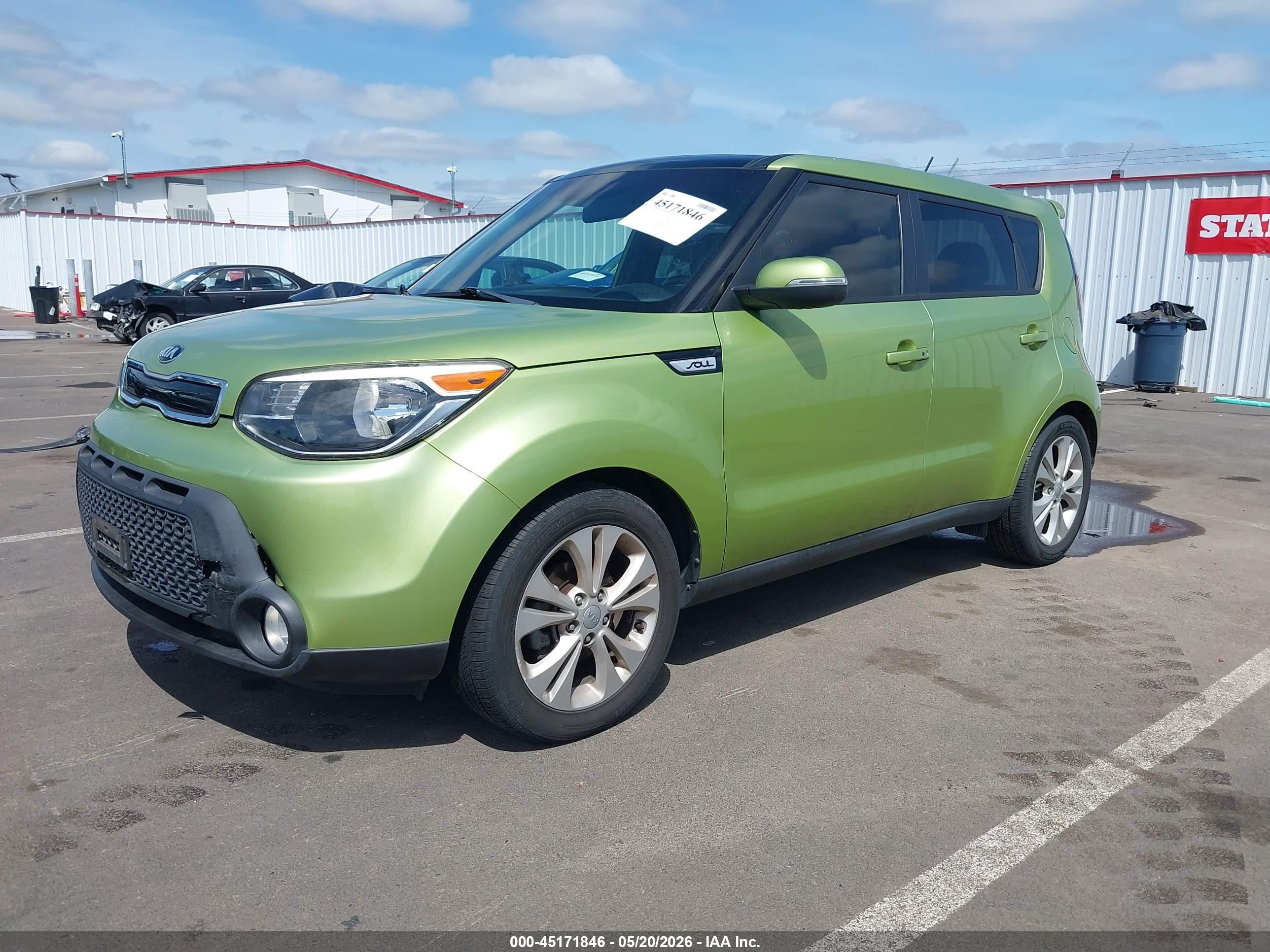 2014 Kia Soul + Зеленый vin: KNDJP3A51E7739310