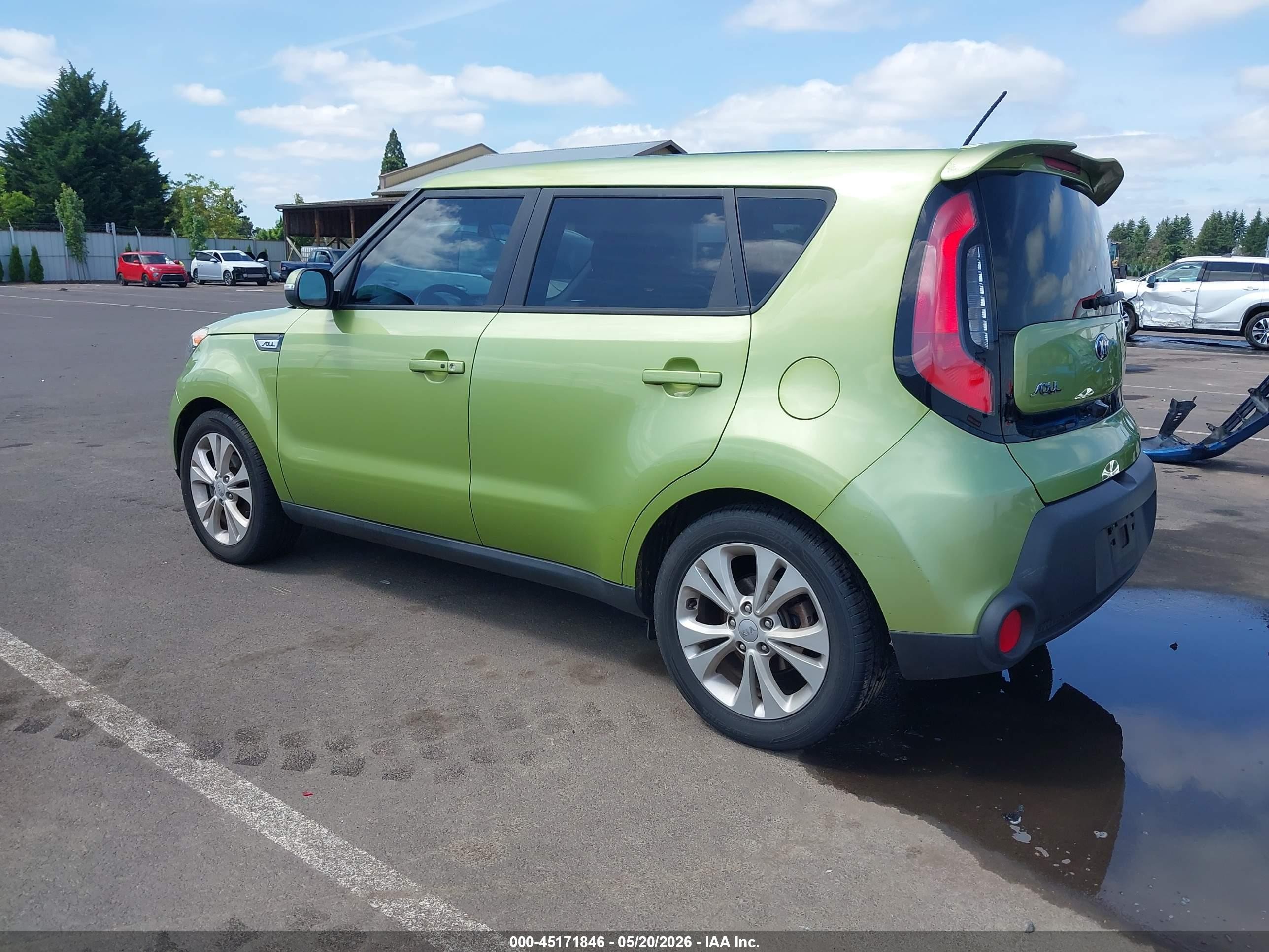 2014 Kia Soul + Зеленый vin: KNDJP3A51E7739310