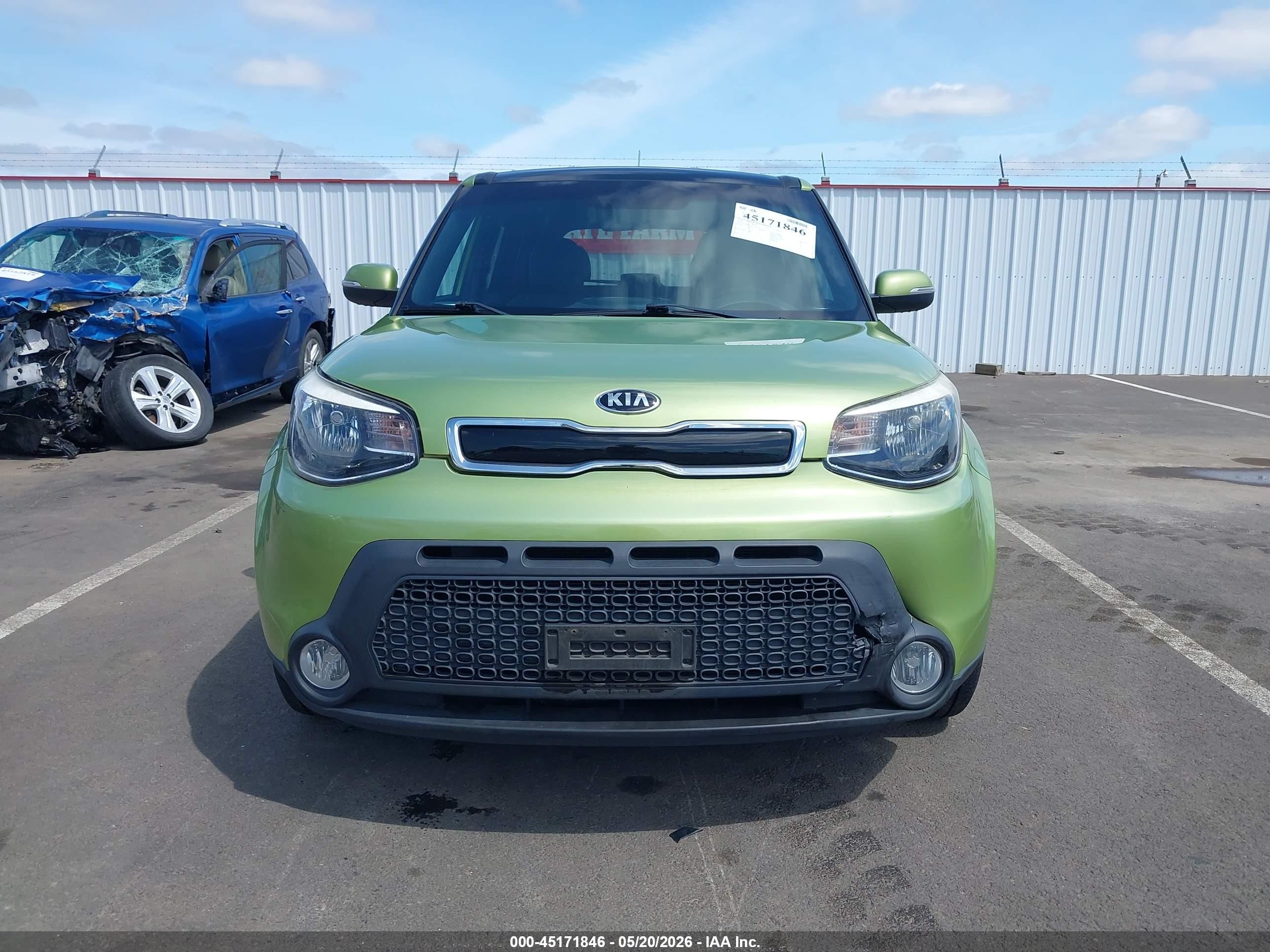 2014 Kia Soul + Зеленый vin: KNDJP3A51E7739310
