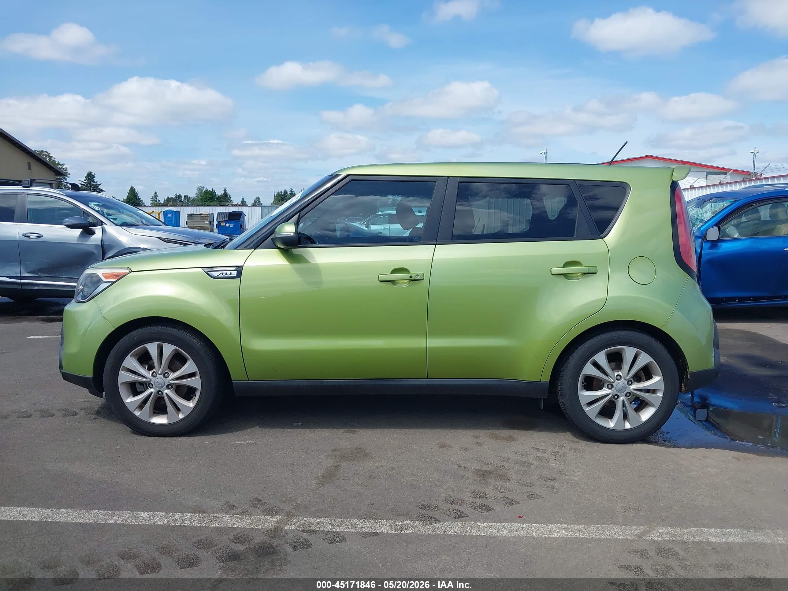 2014 Kia Soul + Зеленый vin: KNDJP3A51E7739310