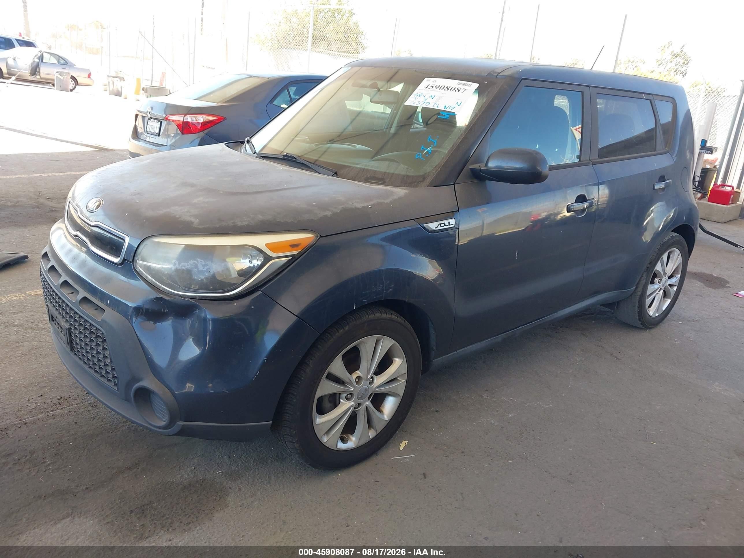 2015 Kia Soul + Dark Blue vin: KNDJP3A51F7150761