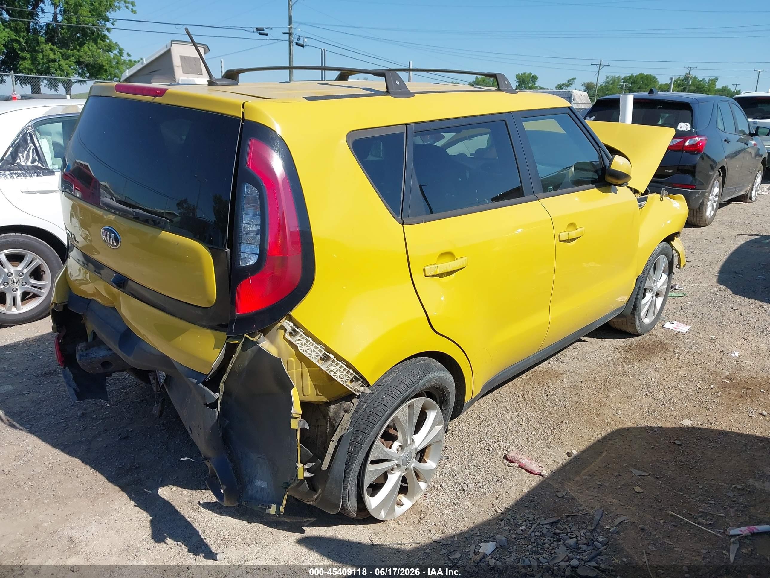 2015 Kia Soul + Yellow vin: KNDJP3A51F7207573