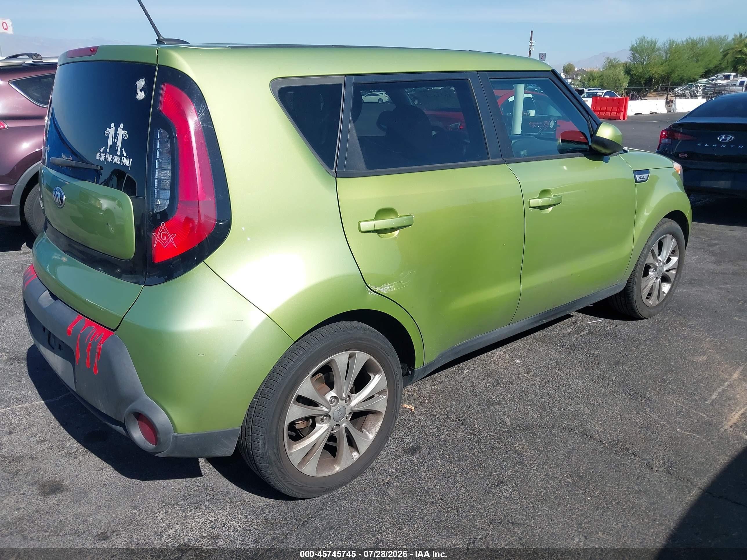 2015 Kia Soul + Зеленый vin: KNDJP3A51F7781896