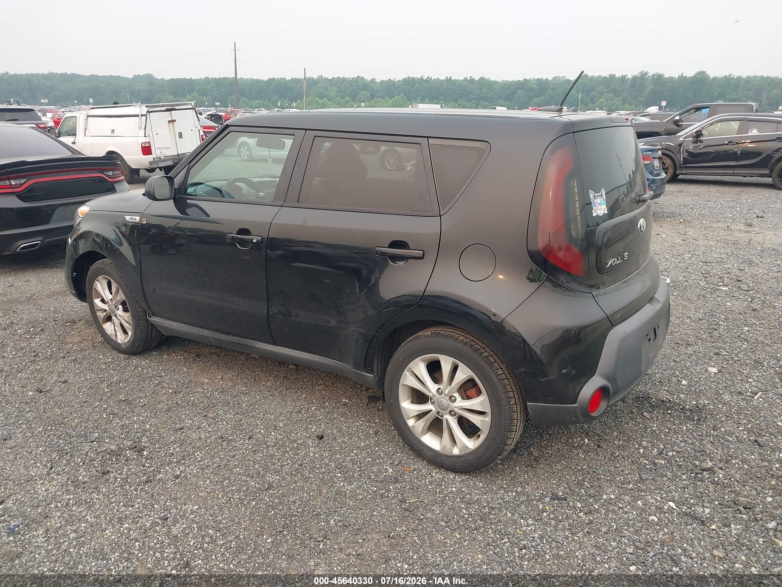 2015 Kia Soul + Black vin: KNDJP3A52F7114447