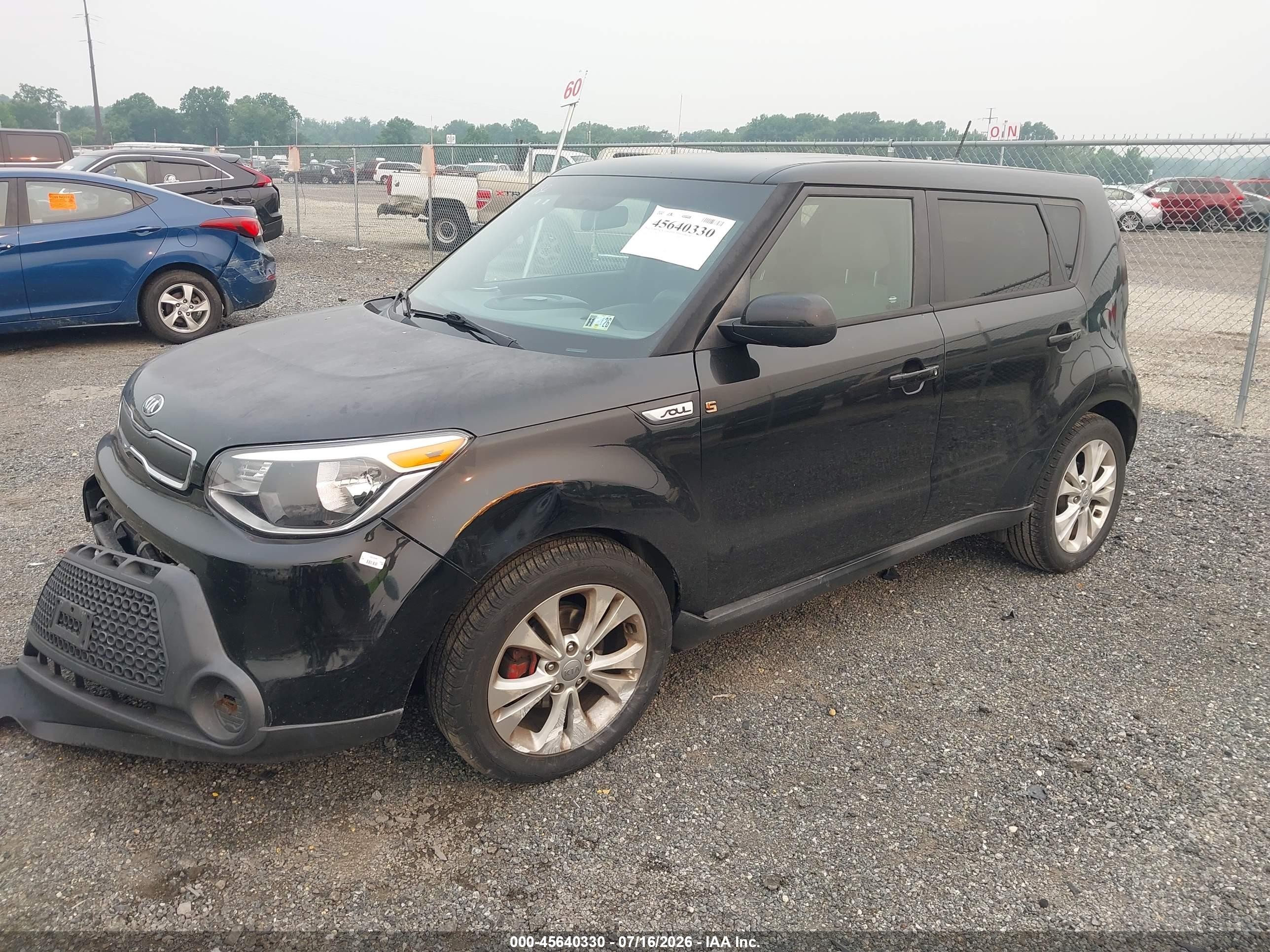 2015 Kia Soul + Black vin: KNDJP3A52F7114447
