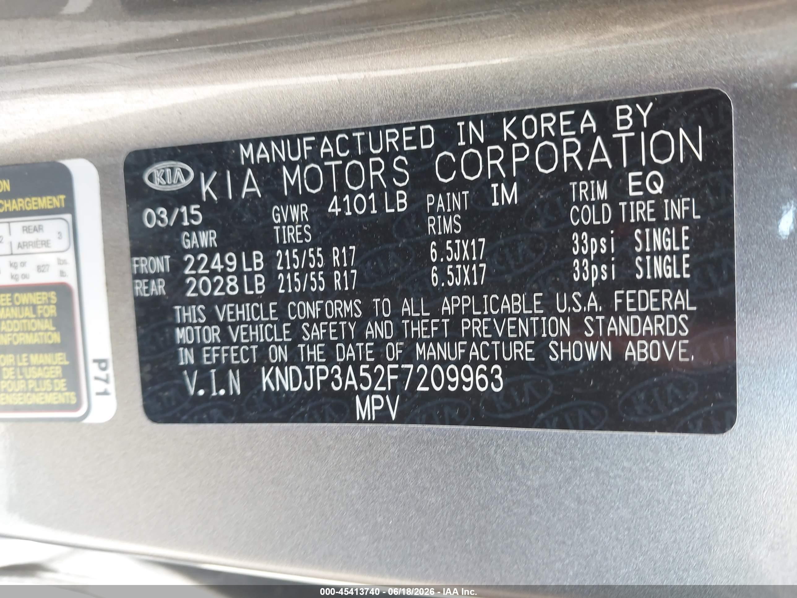 2015 Kia Soul + Gray vin: KNDJP3A52F7209963