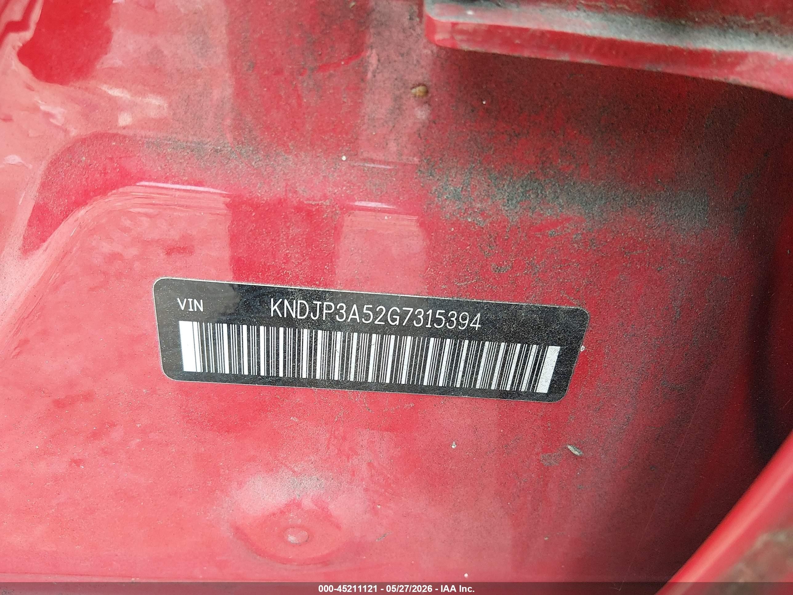 2016 Kia Soul + Красный vin: KNDJP3A52G7315394