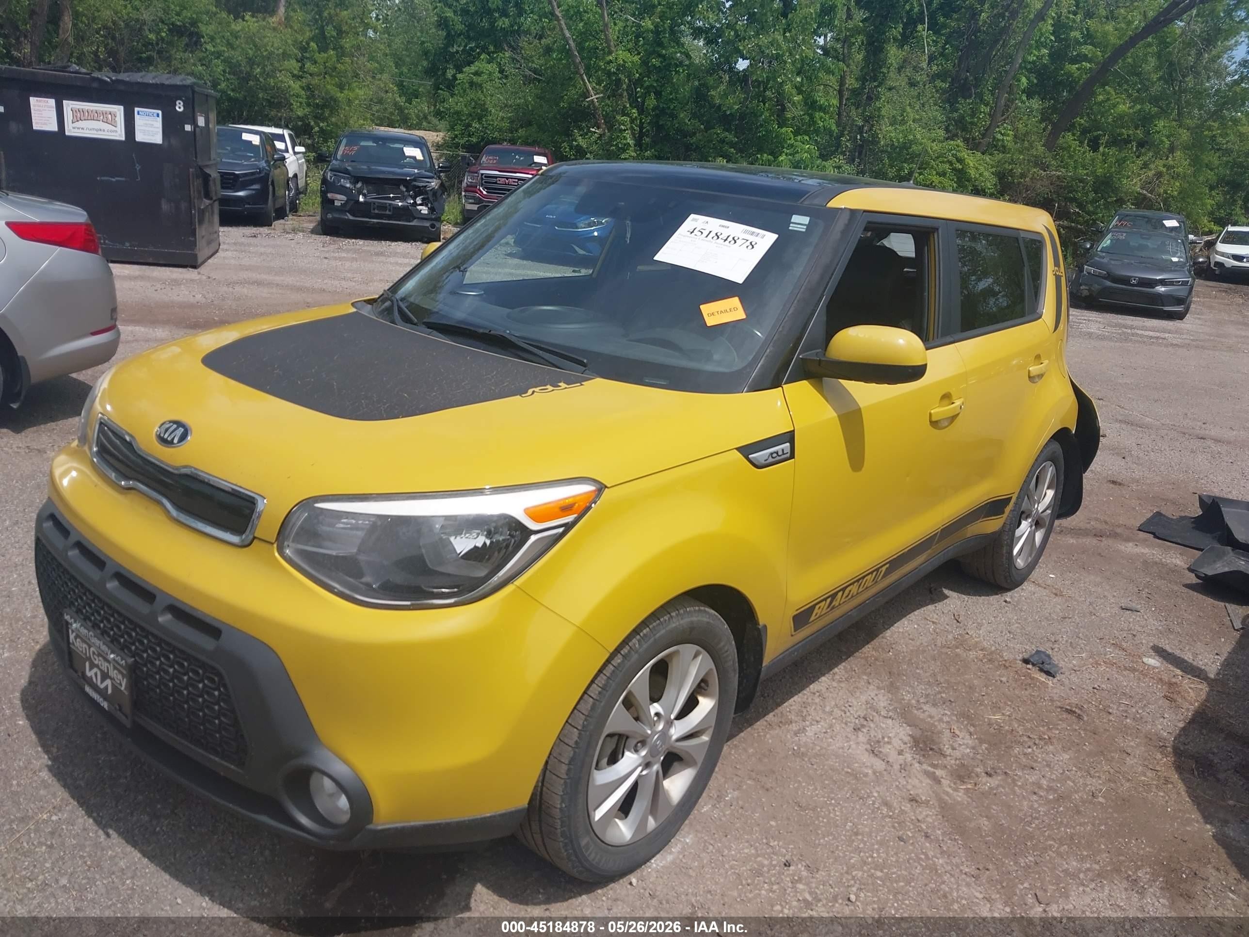 2015 Kia Soul + Yellow vin: KNDJP3A53F7147649