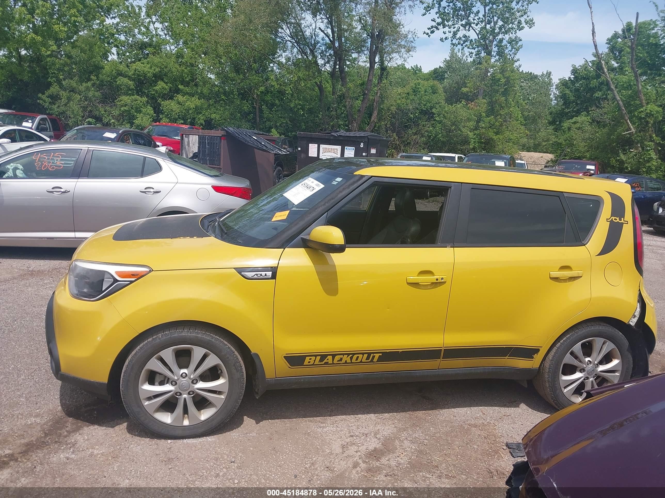 2015 Kia Soul + Yellow vin: KNDJP3A53F7147649