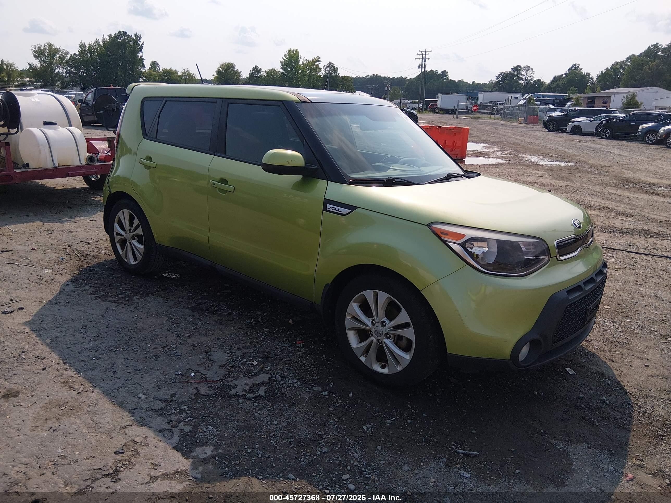 2015 Kia Soul + Зеленый vin: KNDJP3A53F7774707
