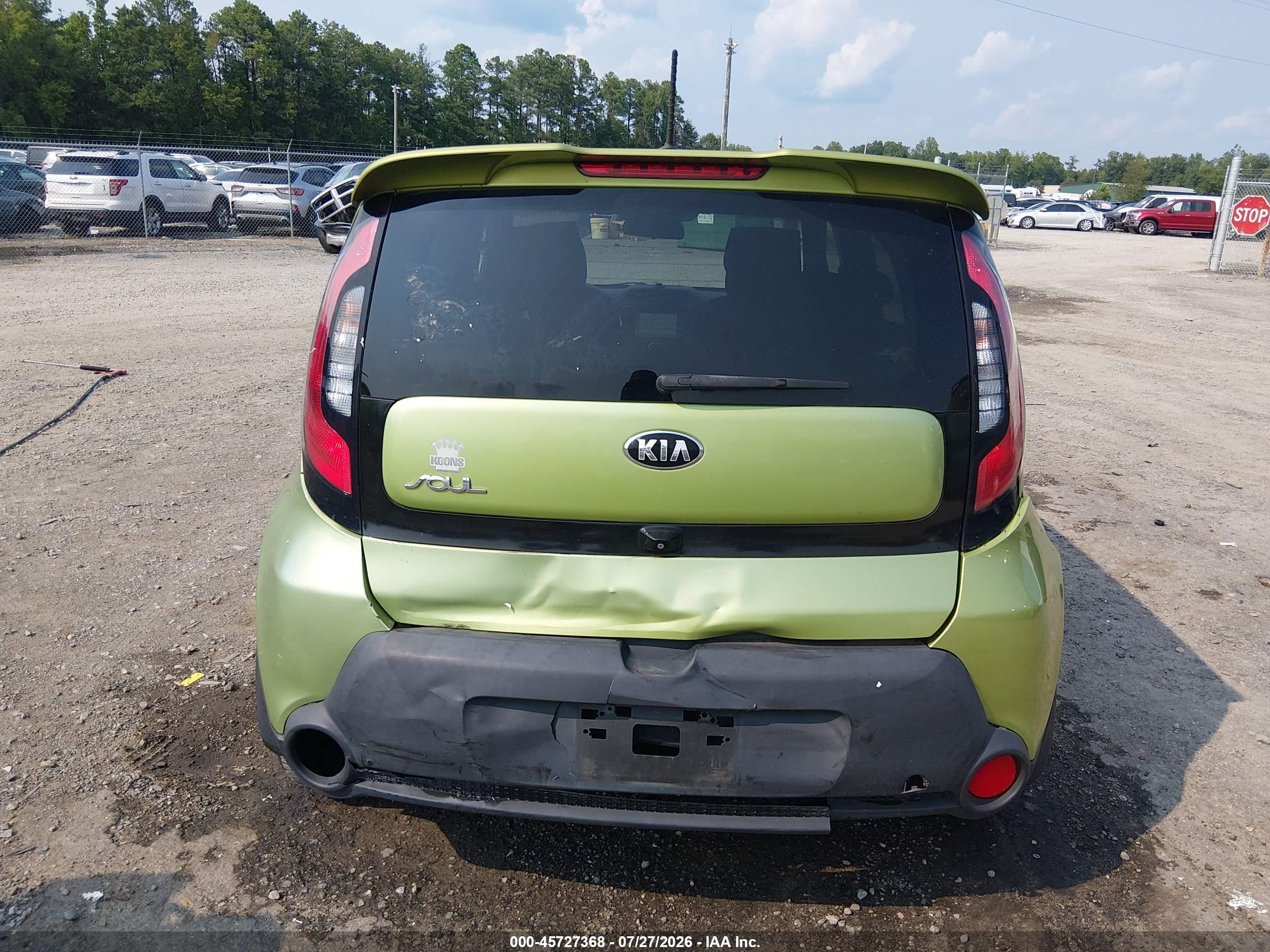 2015 Kia Soul + Зеленый vin: KNDJP3A53F7774707