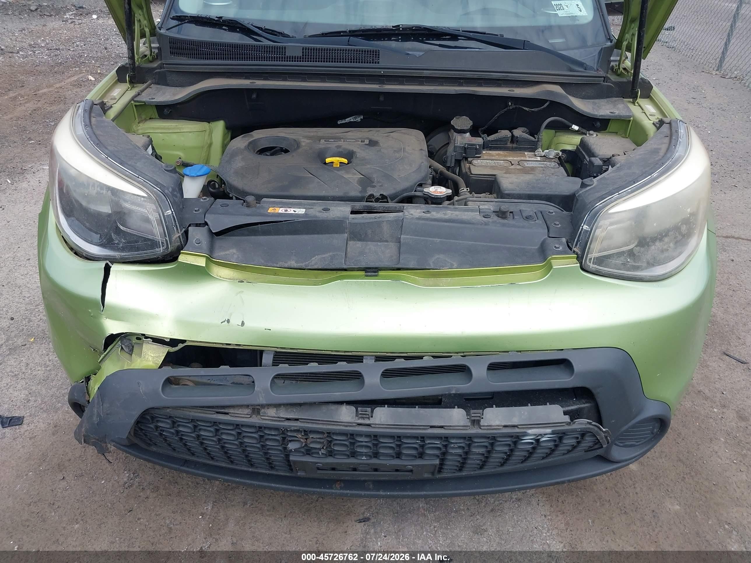 2015 Kia Soul + Зеленый vin: KNDJP3A53F7815367