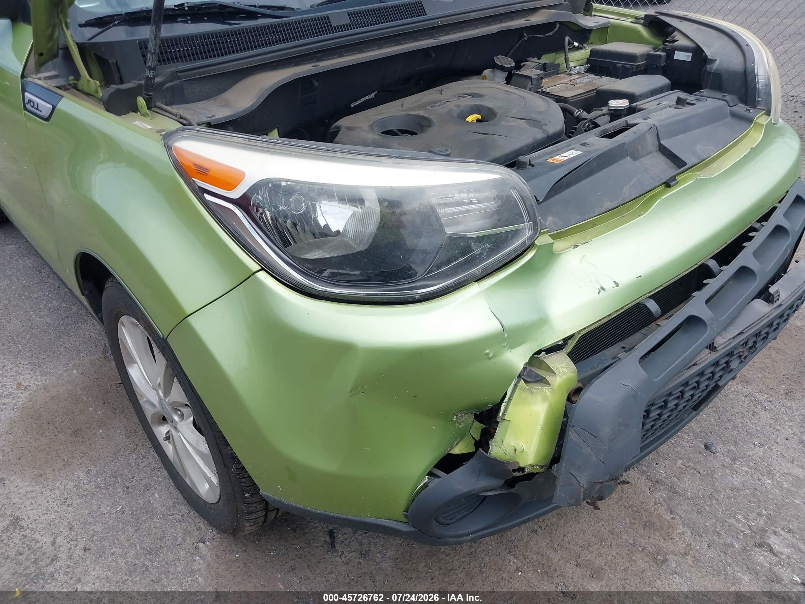 2015 Kia Soul + Зеленый vin: KNDJP3A53F7815367
