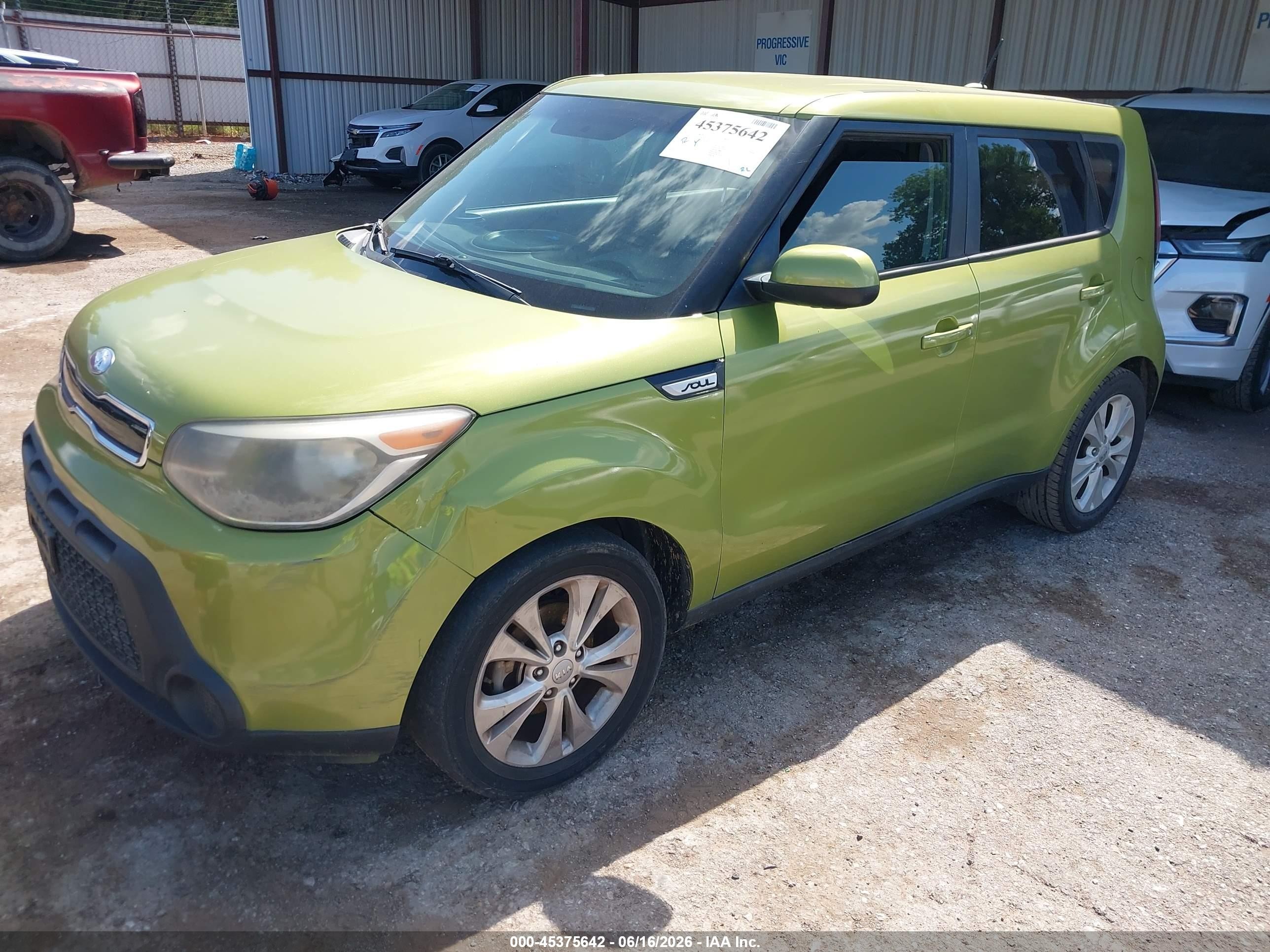 2015 Kia Soul + Green vin: KNDJP3A54F7750478