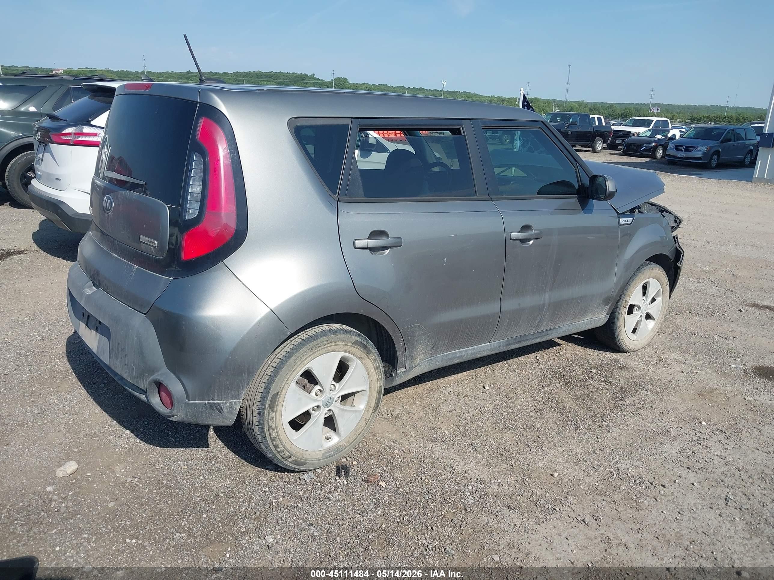 2015 Kia Soul + Серый vin: KNDJP3A55F7134059