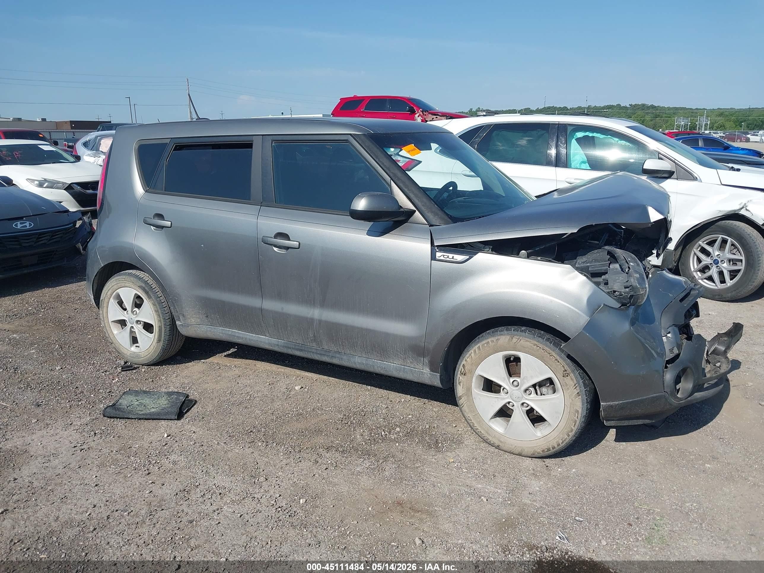 2015 Kia Soul + Серый vin: KNDJP3A55F7134059