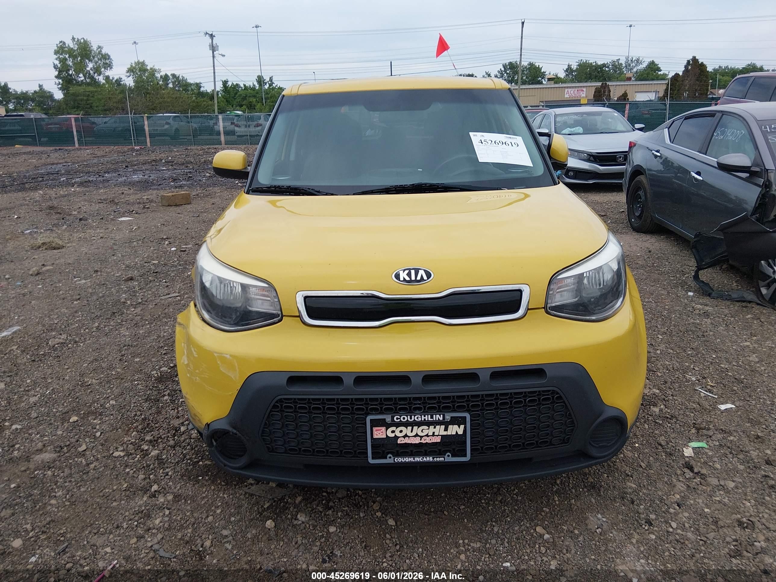 2015 Kia Soul + Желтый vin: KNDJP3A55F7163643