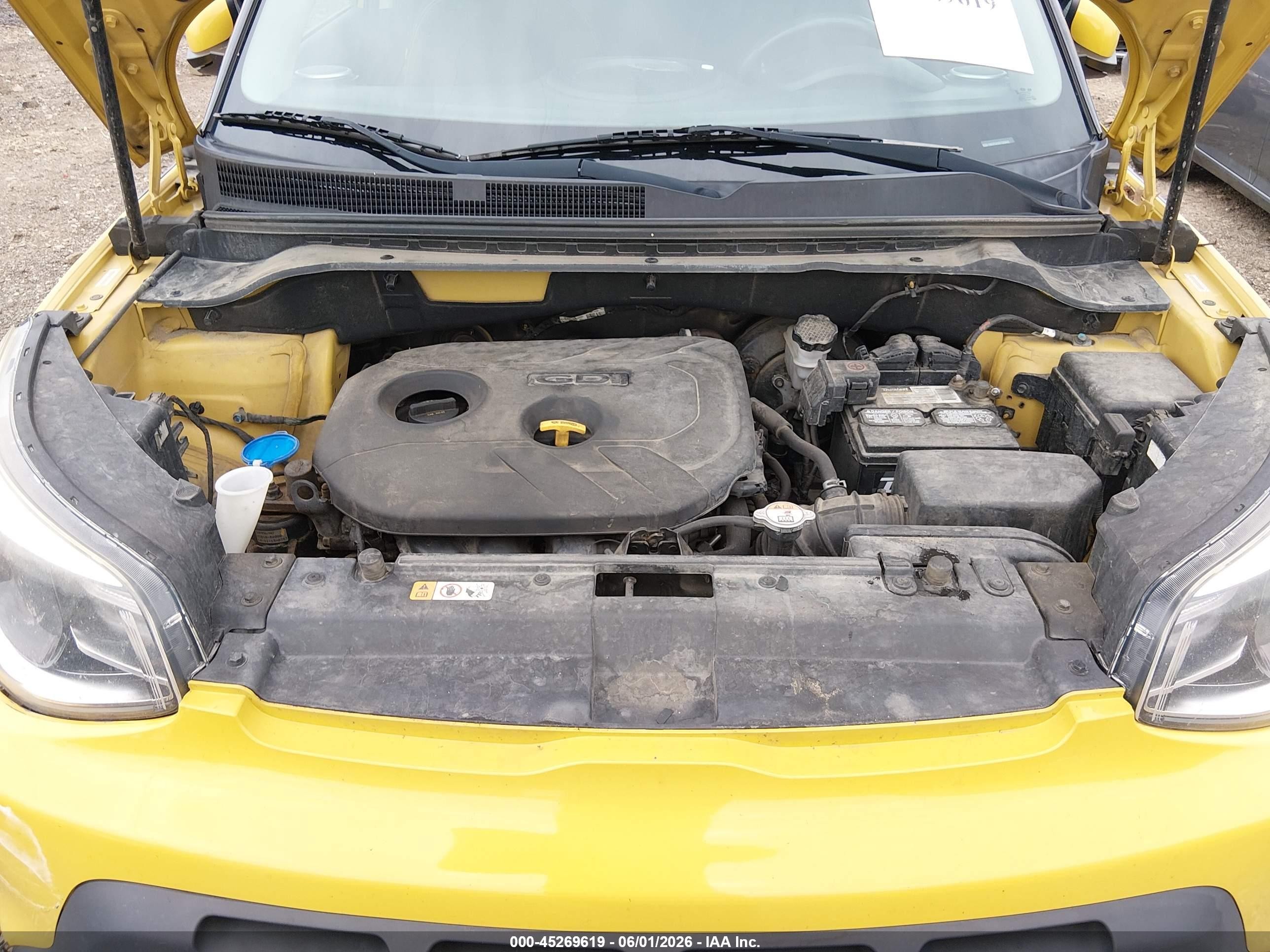 2015 Kia Soul + Желтый vin: KNDJP3A55F7163643