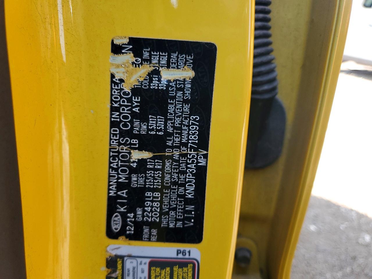 2015 Kia Soul + Yellow vin: KNDJP3A55F7183973