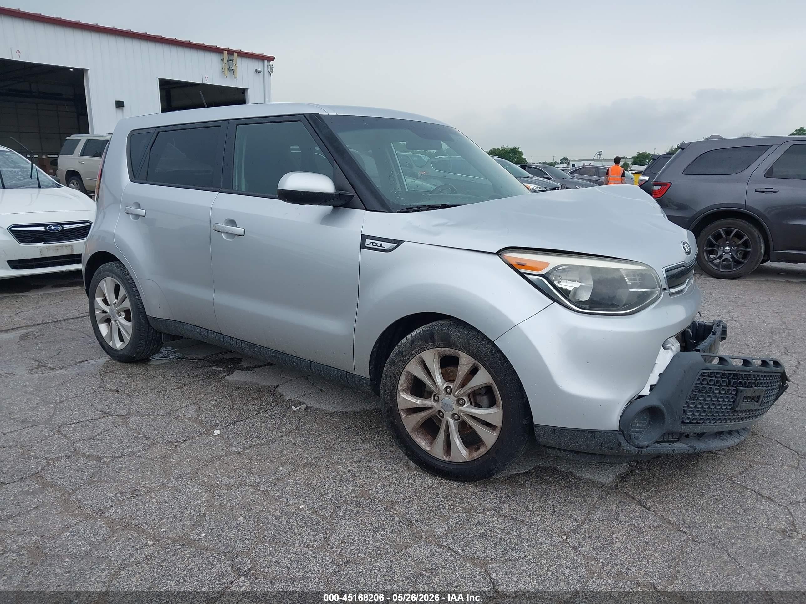 2015 Kia Soul + Серебряный vin: KNDJP3A55F7781688