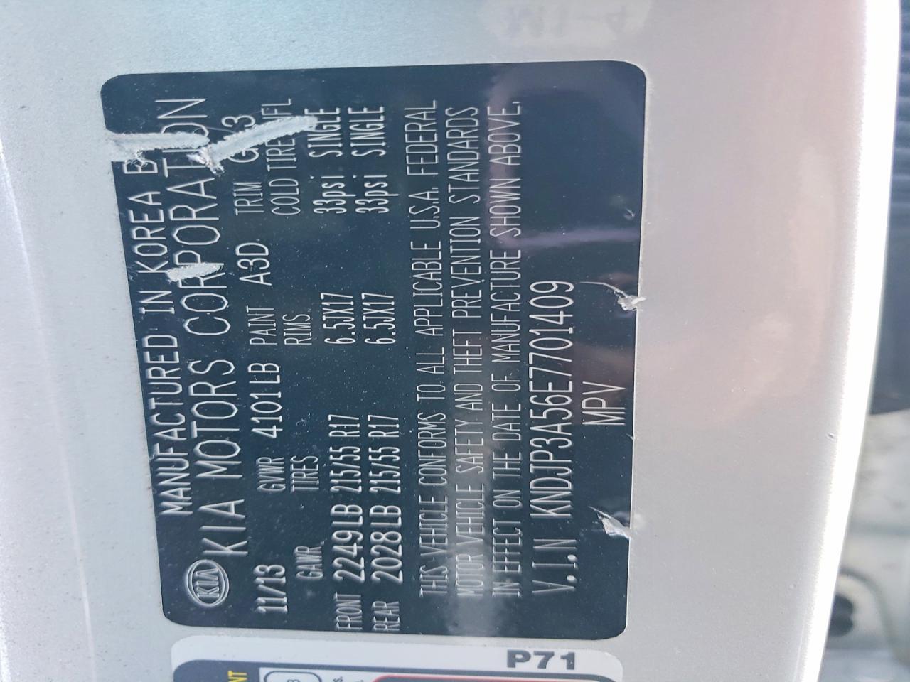 2014 Kia Soul + Silver vin: KNDJP3A56E7701409