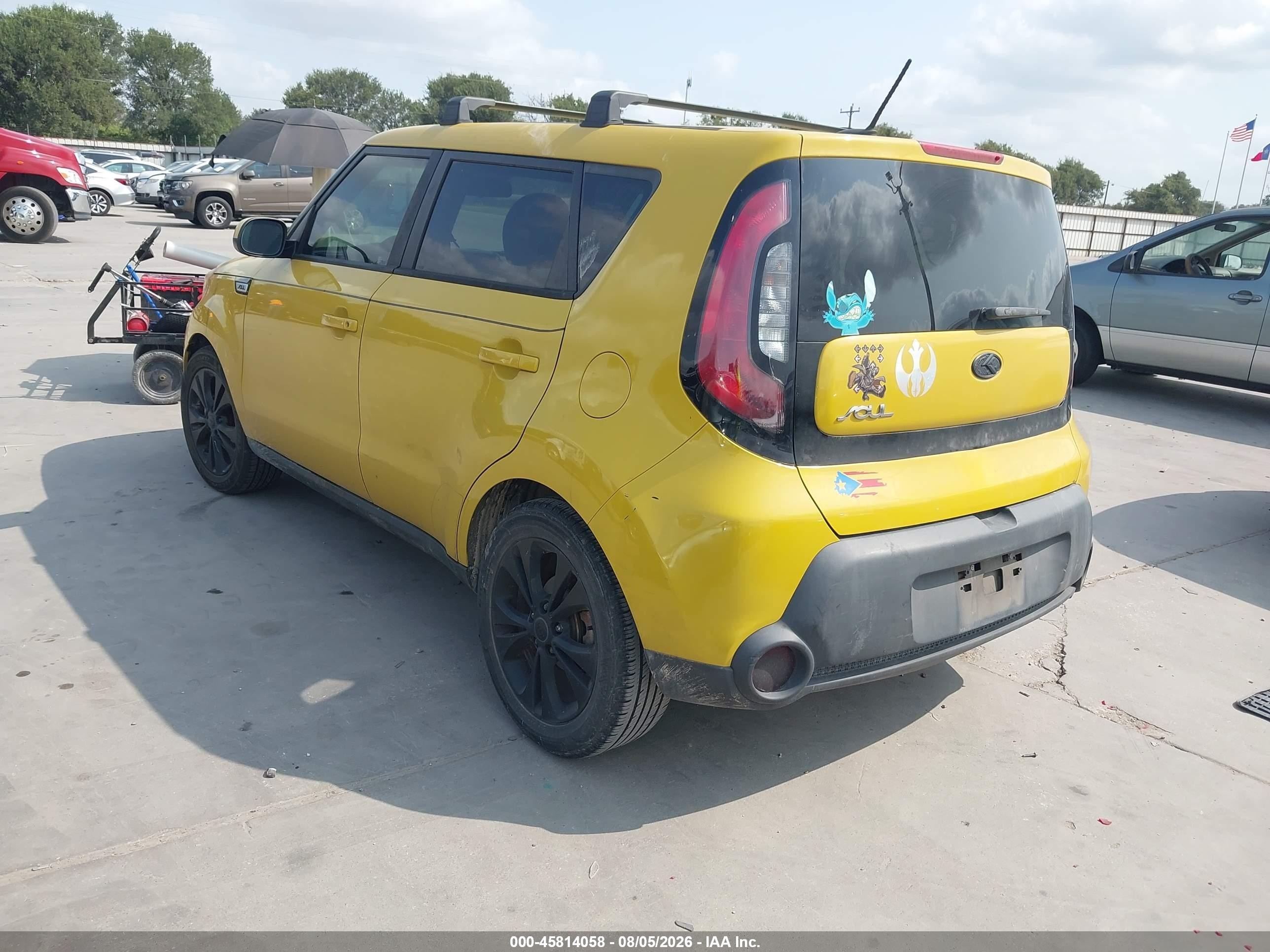 2015 Kia Soul + Желтый vin: KNDJP3A56F7119876