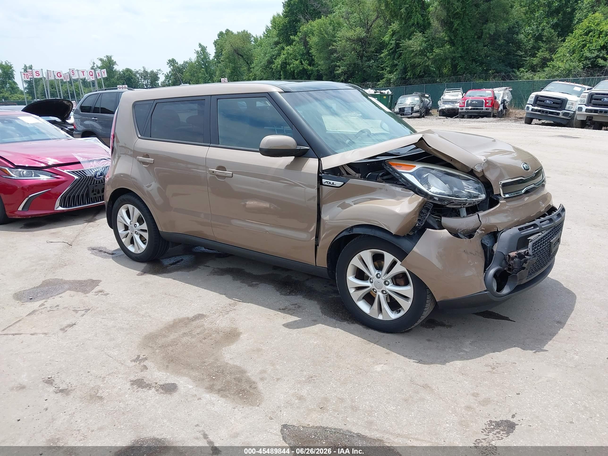 2015 Kia Soul + Brown vin: KNDJP3A56F7129100