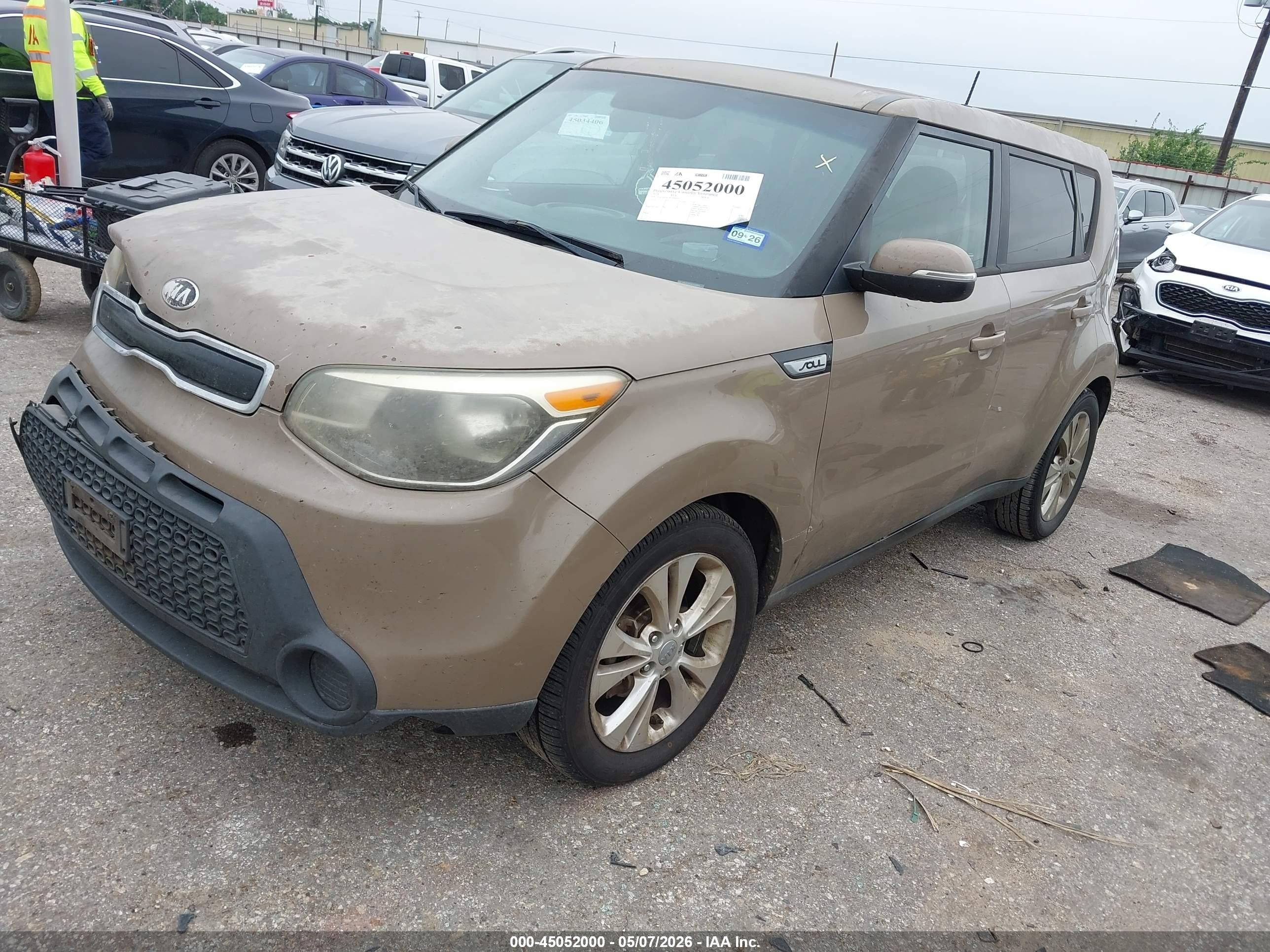 2014 Kia Soul + Brown vin: KNDJP3A57E7030994