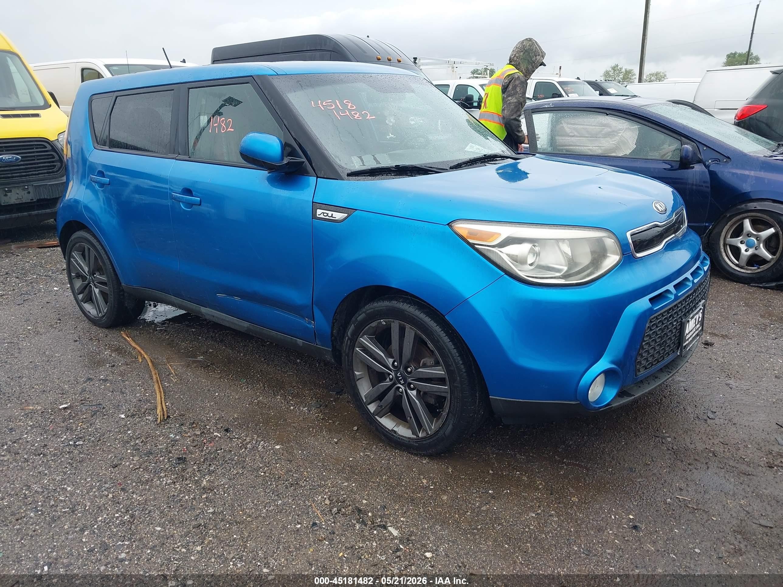 2015 Kia Soul + Синий vin: KNDJP3A57F7149291