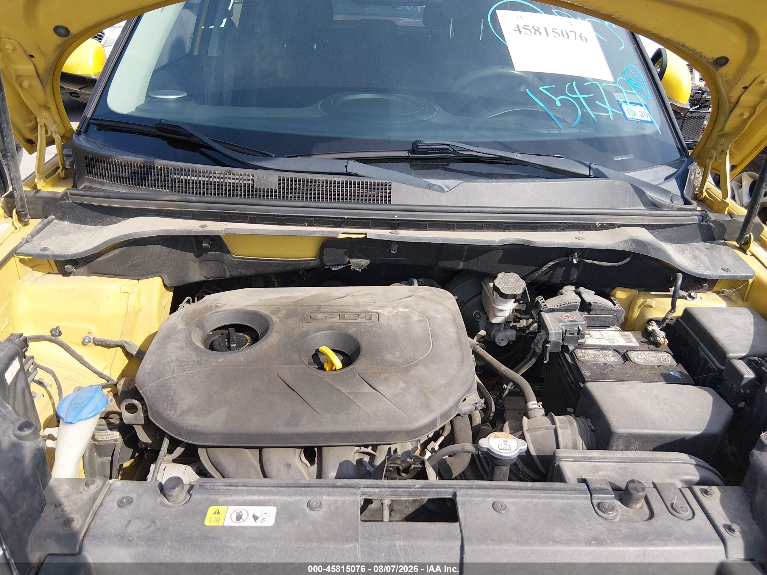 2015 Kia Soul + Yellow vin: KNDJP3A57F7154779
