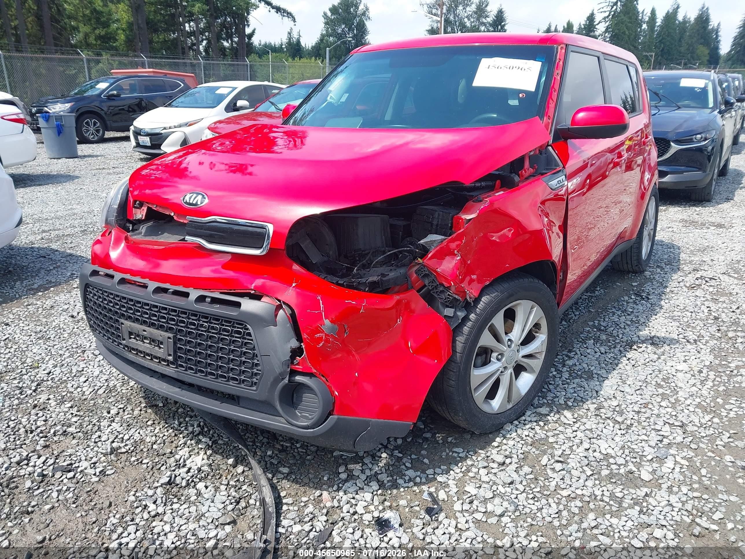 2015 Kia Soul + Red vin: KNDJP3A57F7802296