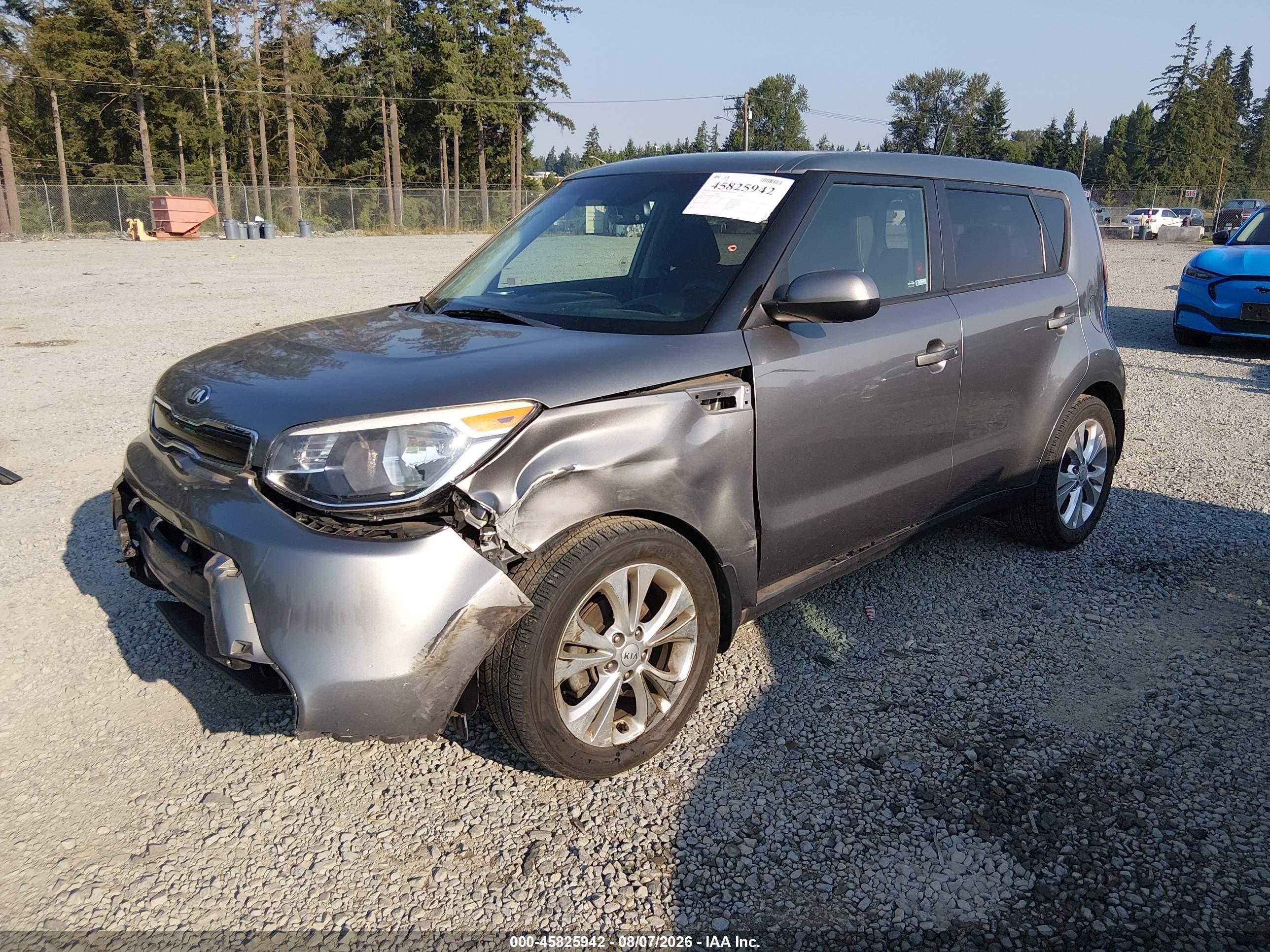 2015 Kia Soul + Gray vin: KNDJP3A59F7122674