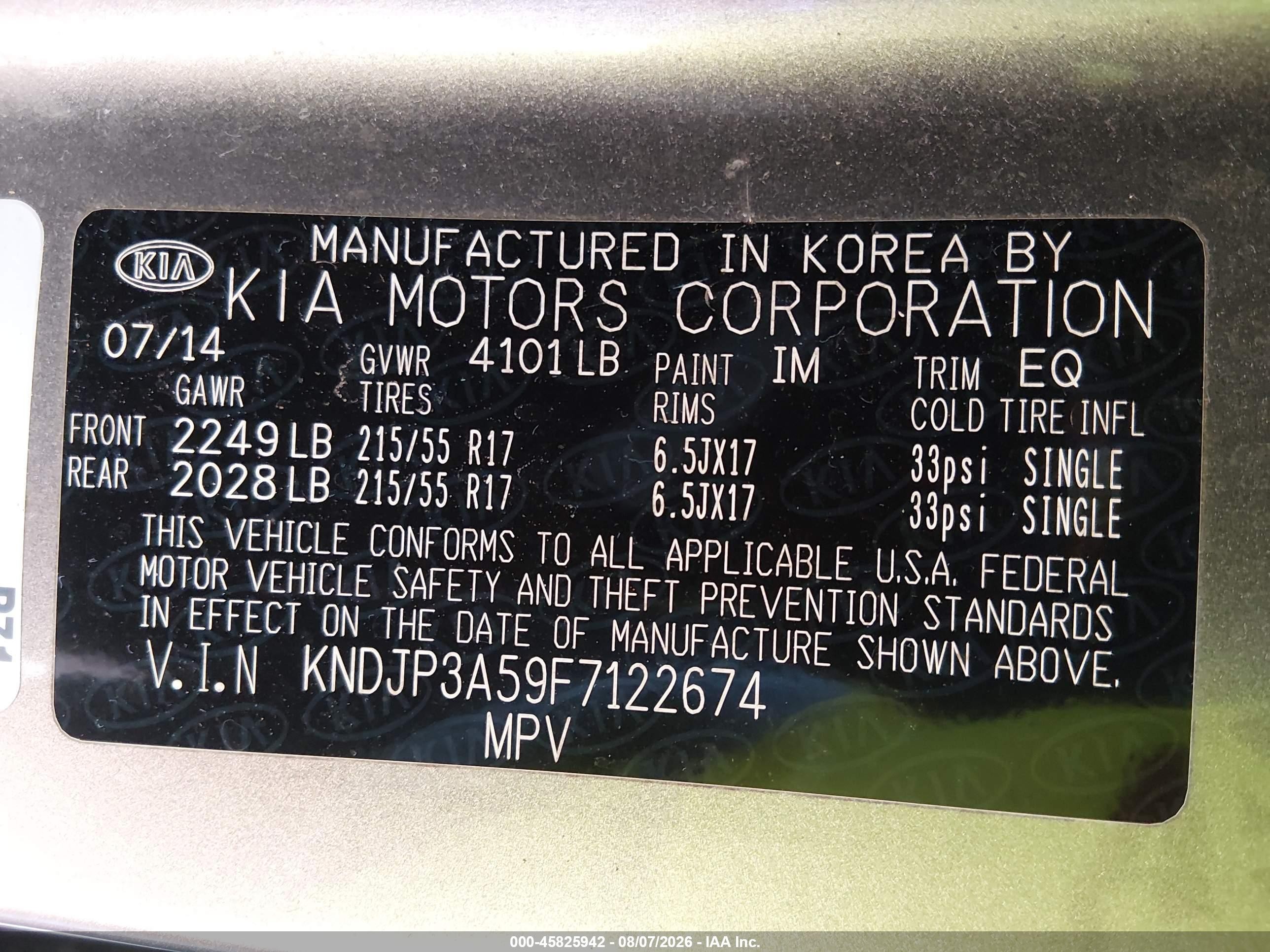 2015 Kia Soul + Gray vin: KNDJP3A59F7122674