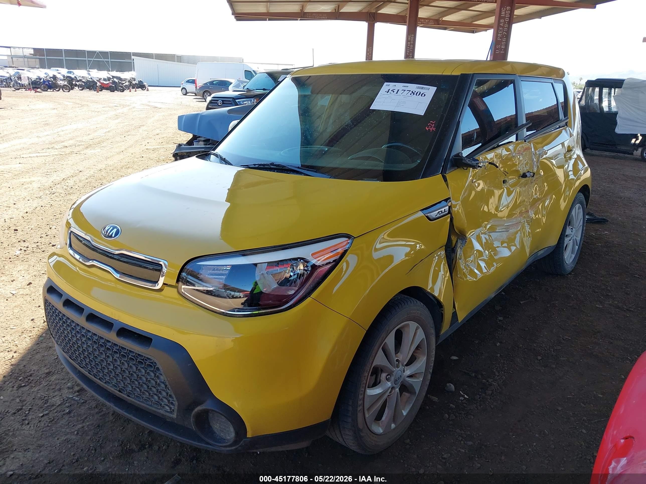 2015 Kia Soul + Orange vin: KNDJP3A59F7149020