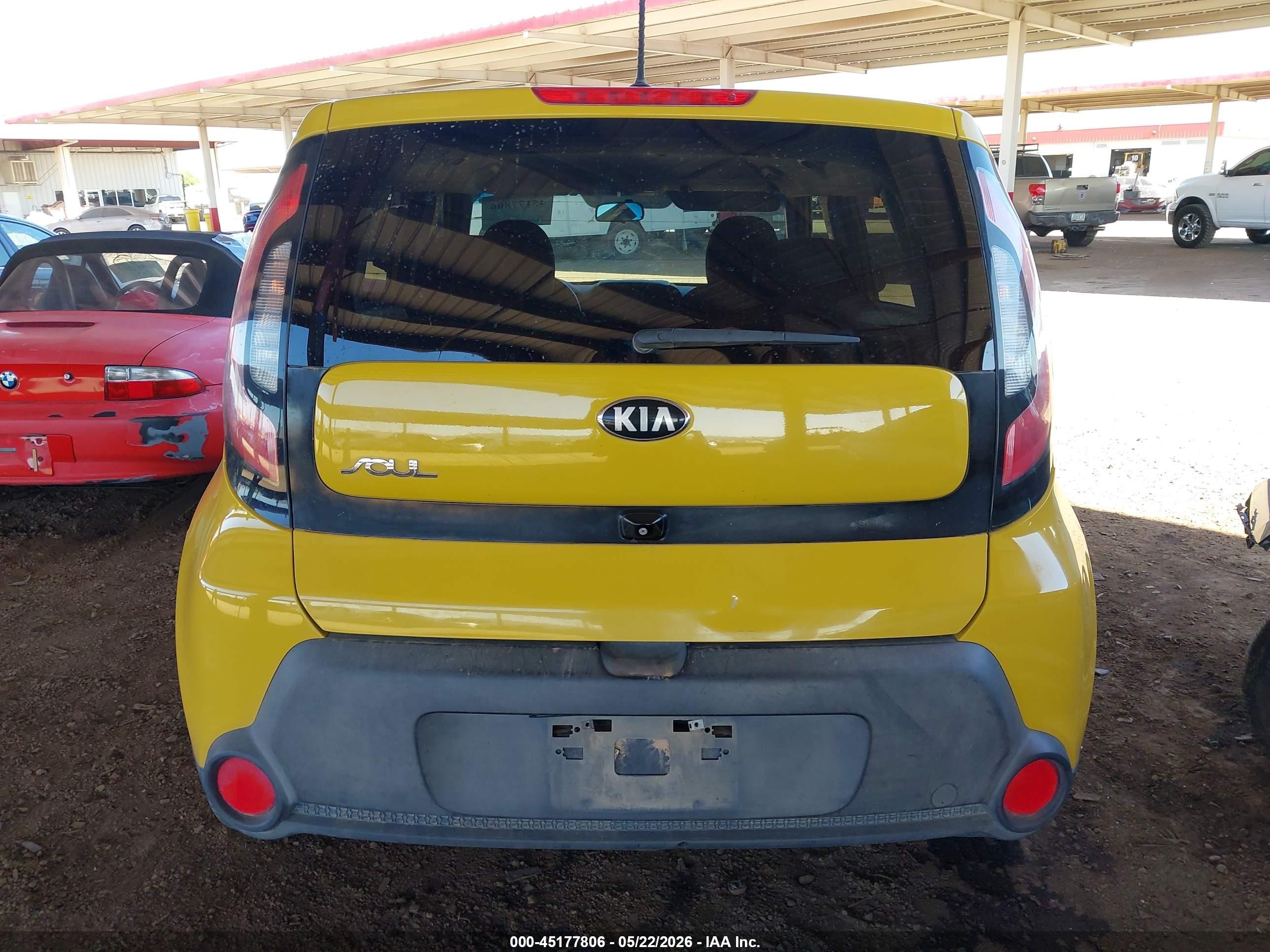 2015 Kia Soul + Orange vin: KNDJP3A59F7149020