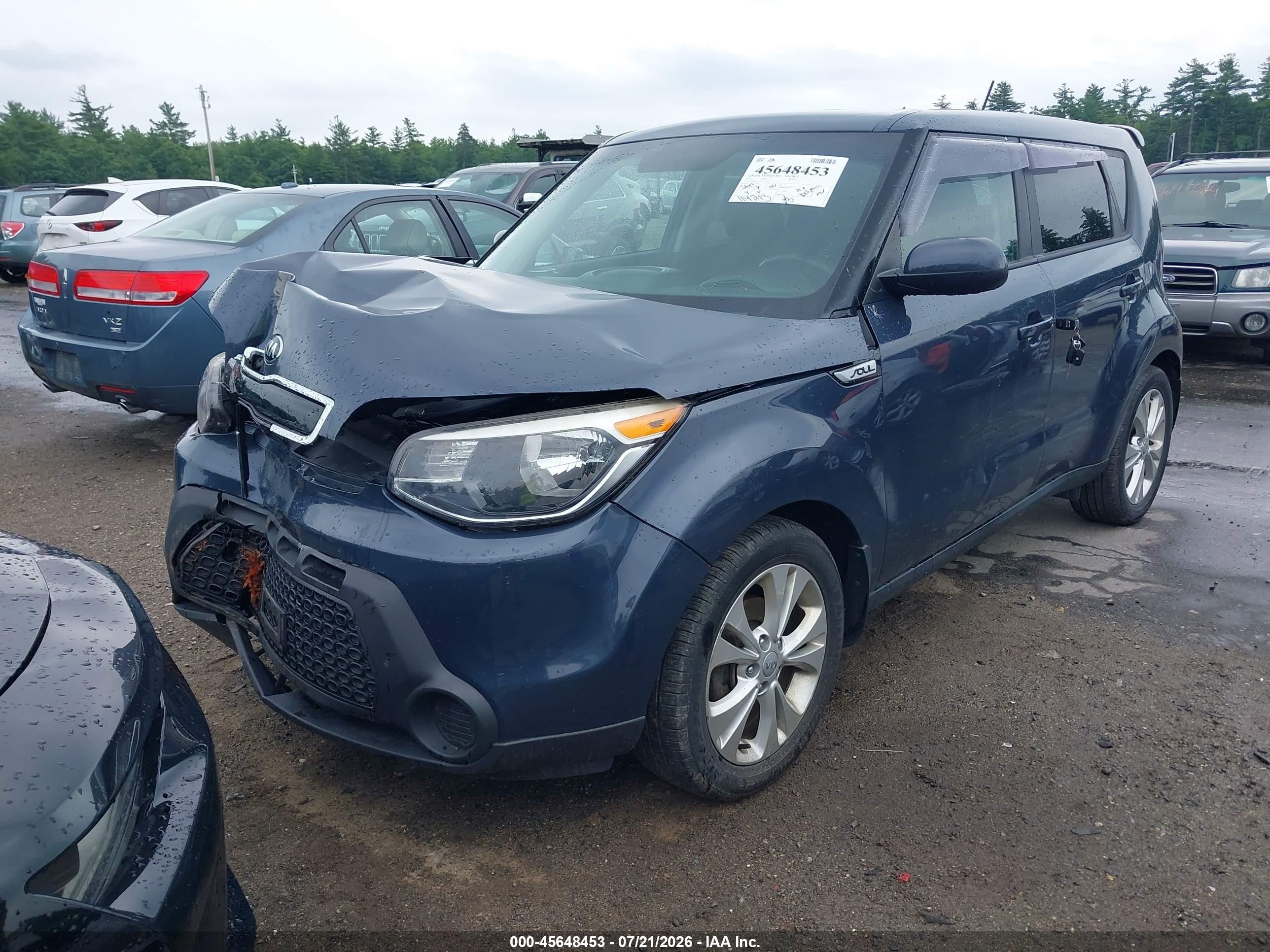 2015 Kia Soul + Dark Blue vin: KNDJP3A5XF7145249