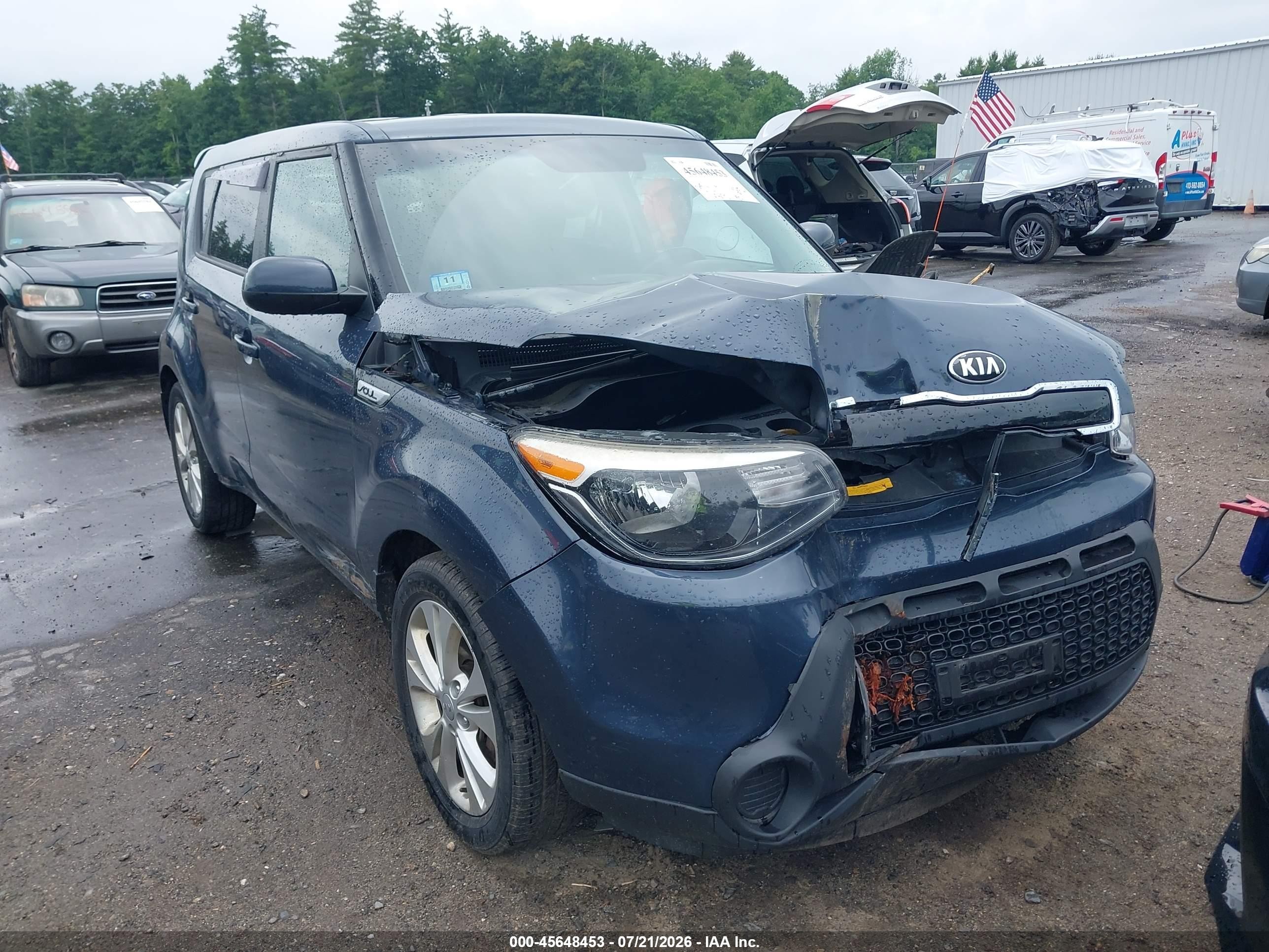 2015 Kia Soul + Dark Blue vin: KNDJP3A5XF7145249