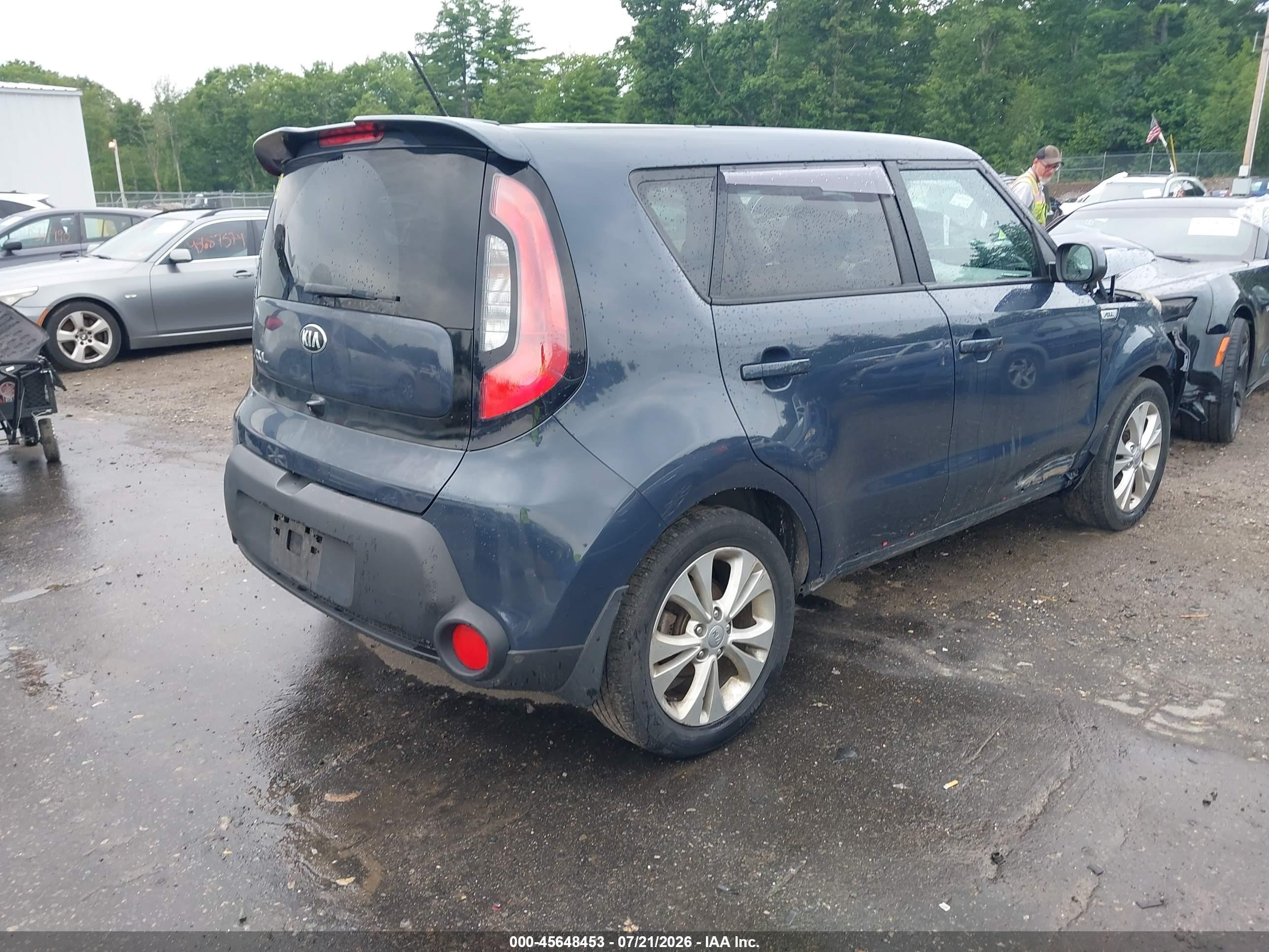 2015 Kia Soul + Dark Blue vin: KNDJP3A5XF7145249
