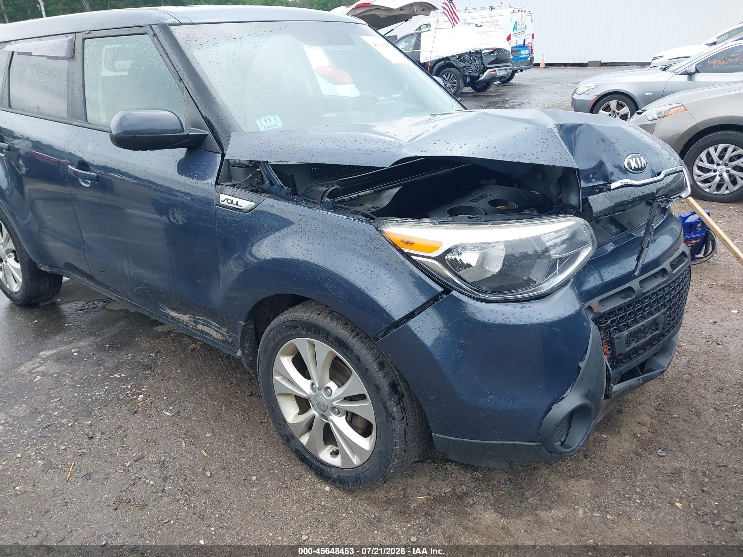 2015 Kia Soul + Dark Blue vin: KNDJP3A5XF7145249
