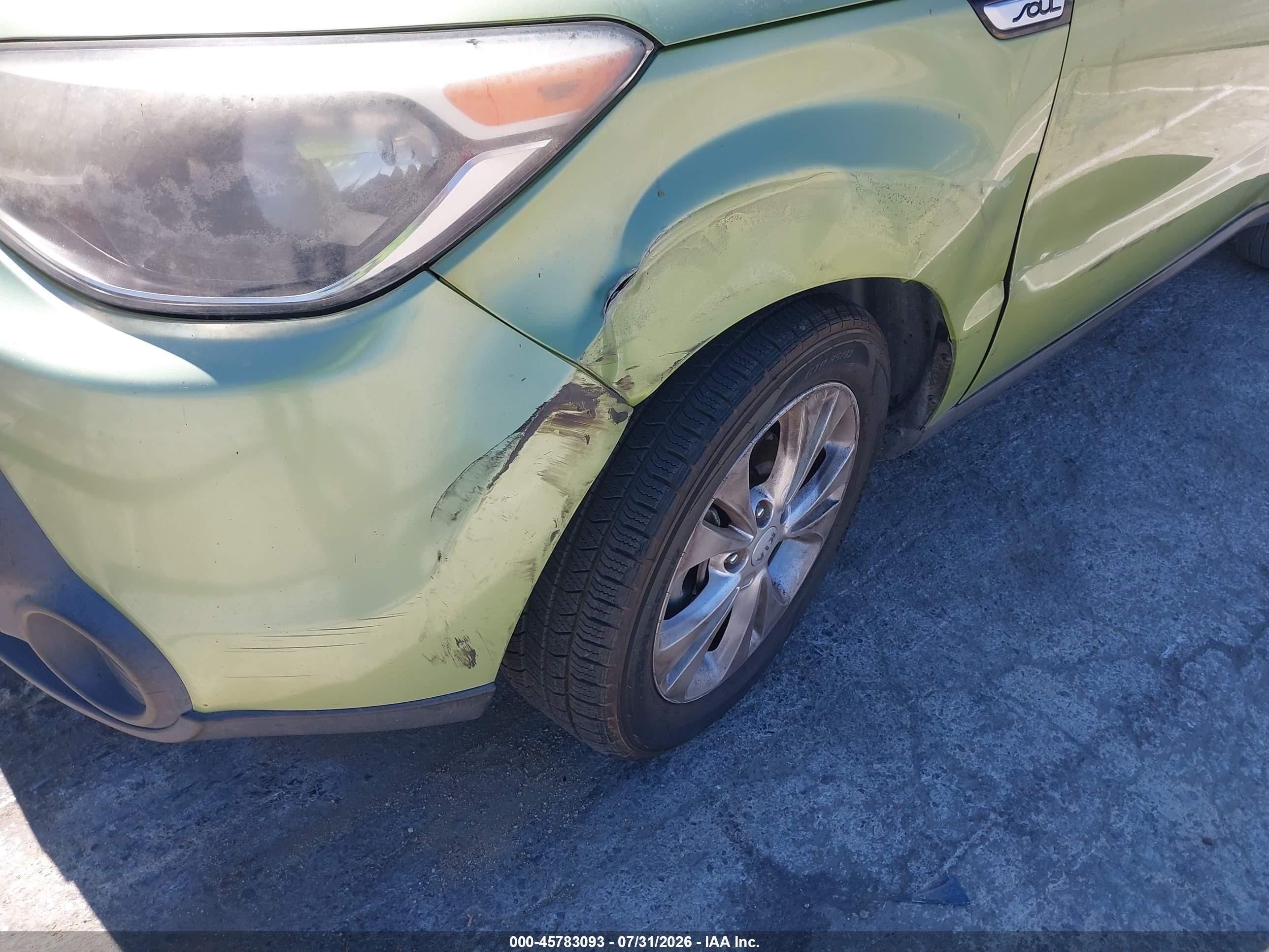 2015 Kia Soul + Зеленый vin: KNDJP3A5XF7749867