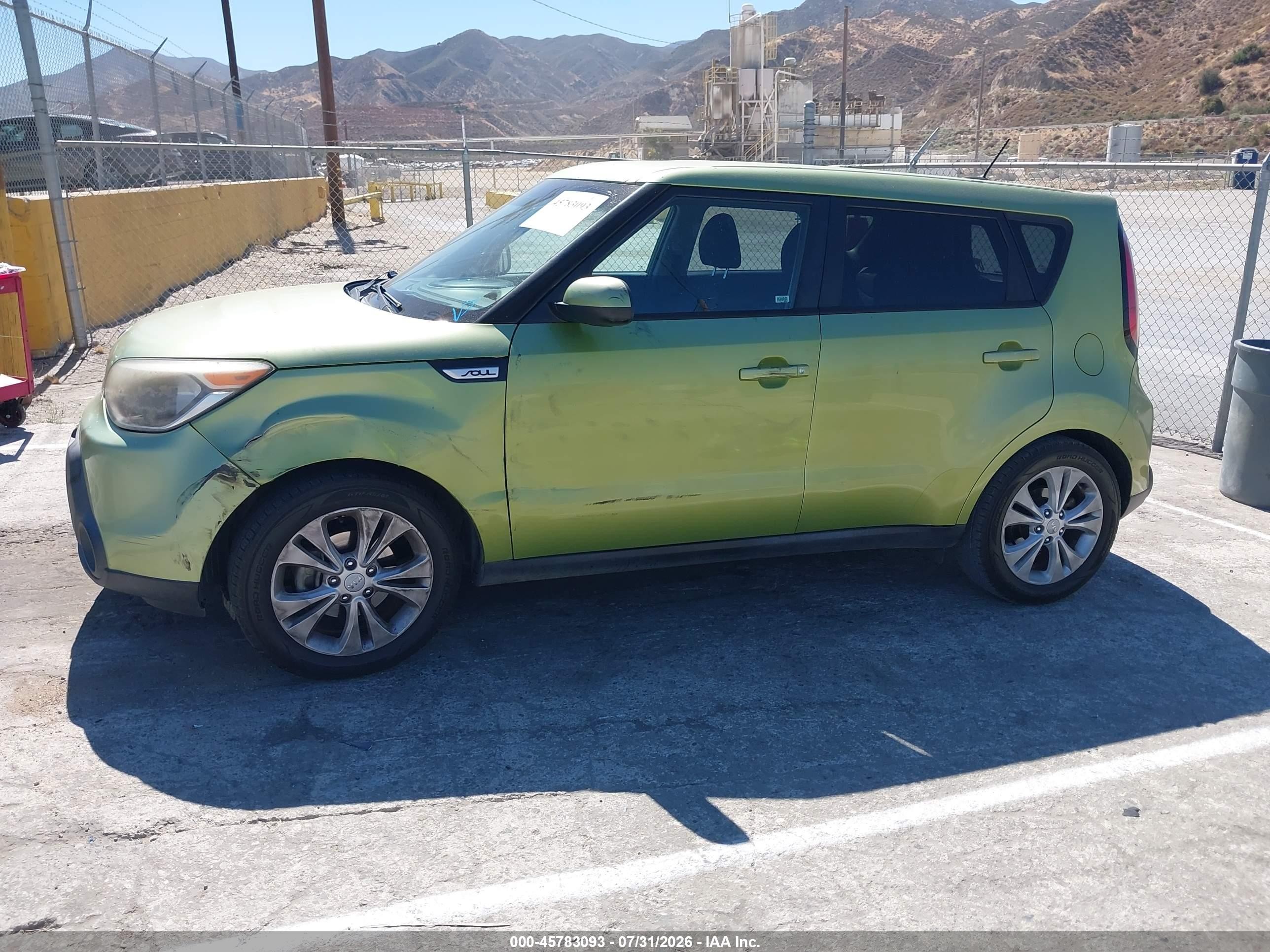2015 Kia Soul + Зеленый vin: KNDJP3A5XF7749867