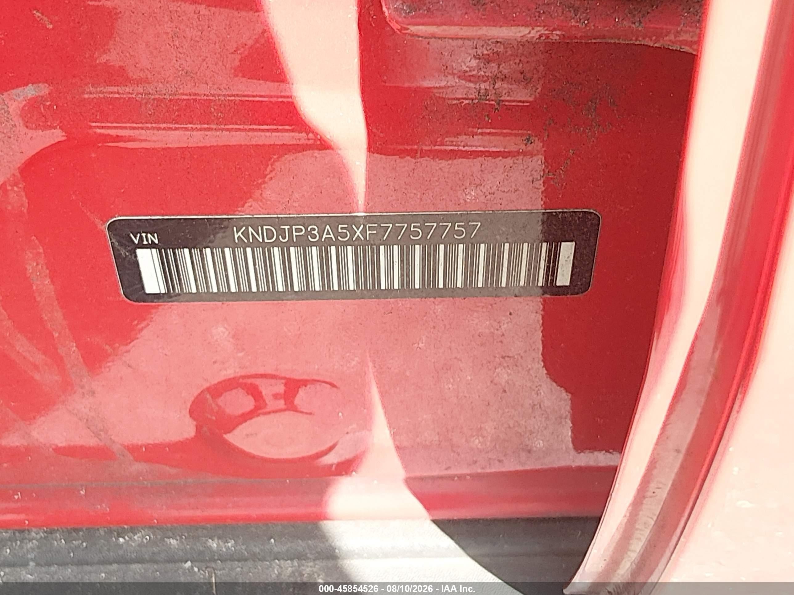 2015 Kia Soul + Красный vin: KNDJP3A5XF7757757